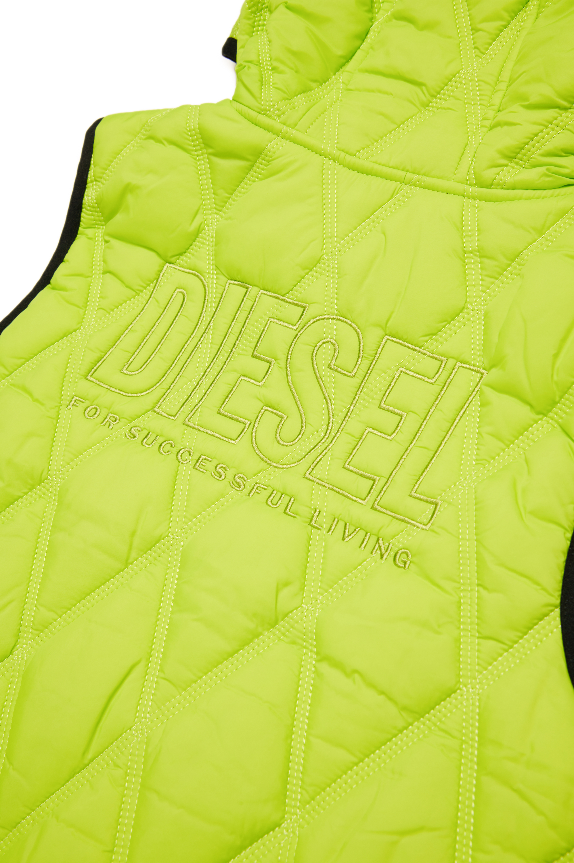 Diesel - JFOSSIR, Gilet matelassé à capuche léger Mixte in Vert - 4