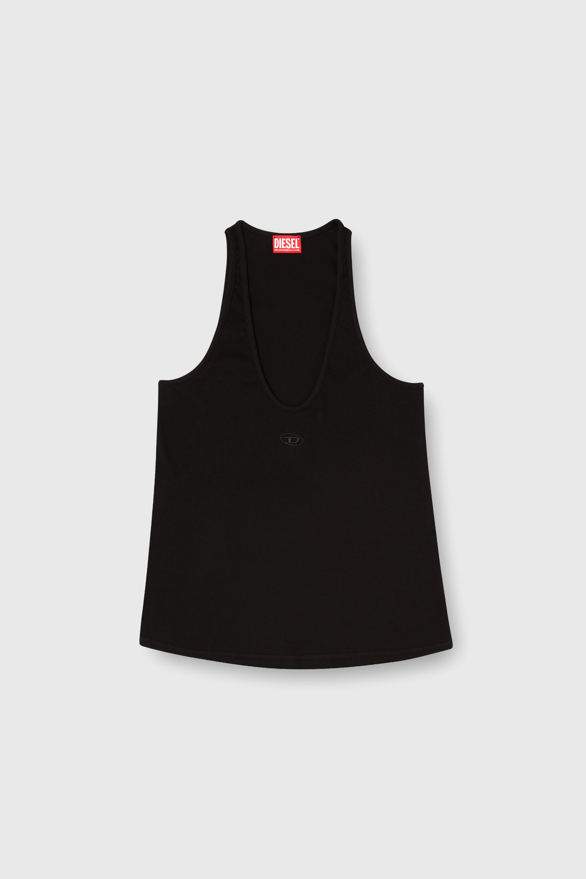 Diesel - T-IPSYA-LKDS, D&eacute;bardeur c&ocirc;tel&eacute; avec Oval D Femme in Noir - 2