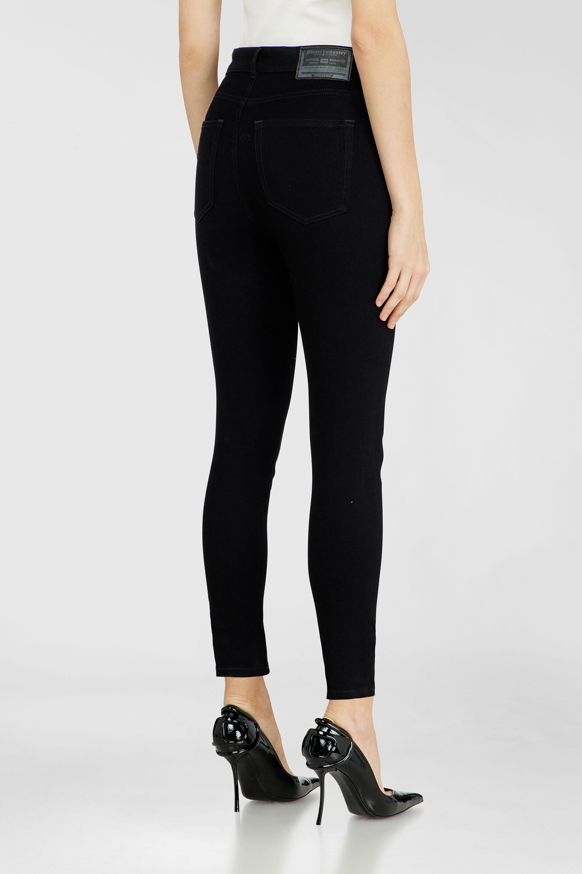Diesel - Woman's Skinny Jeans 1984 Slandy-High 069EF, Black/Dark grey - 5