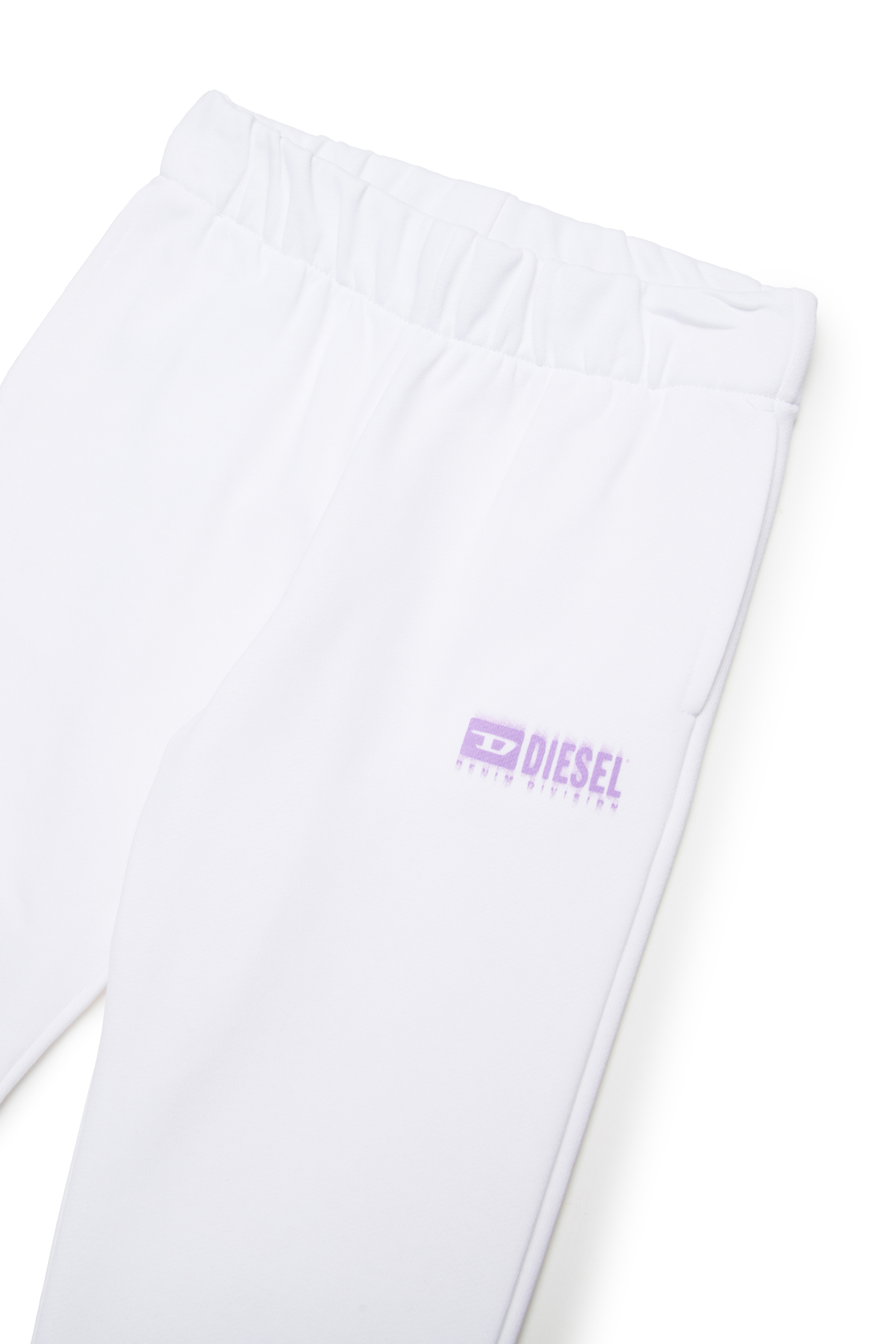 Diesel - PBASEB, Pantaloni tuta con logo sbavato Unisex in Bianco - 3