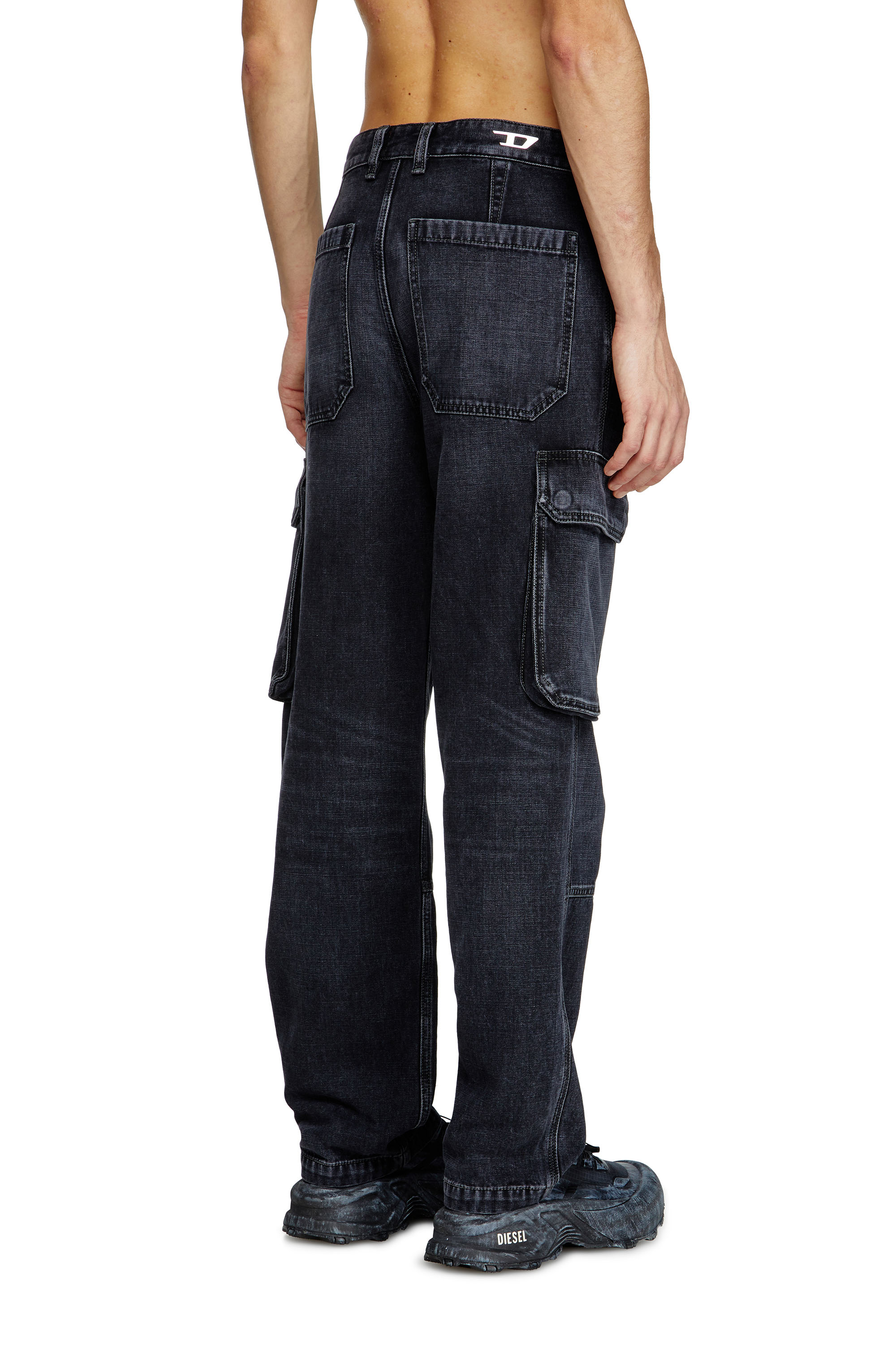 Diesel - Regular Jeans D-Uty 007Z9 Uomo, Nero/Grigio scuro - Image 4