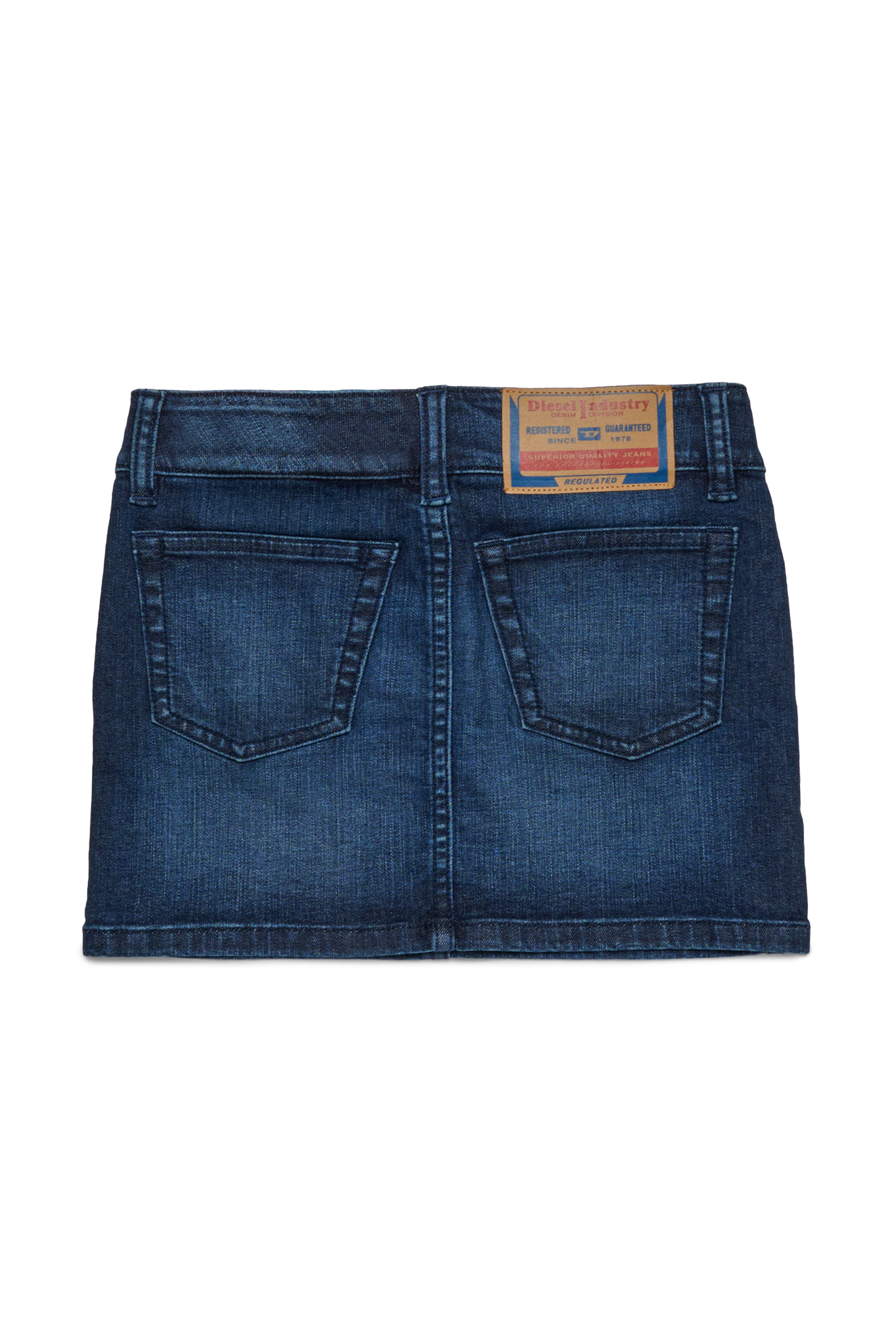 Diesel - GEKI, Damen Baumwollminirock mit aufgesetzten Taschen in Dunkelblau - 2