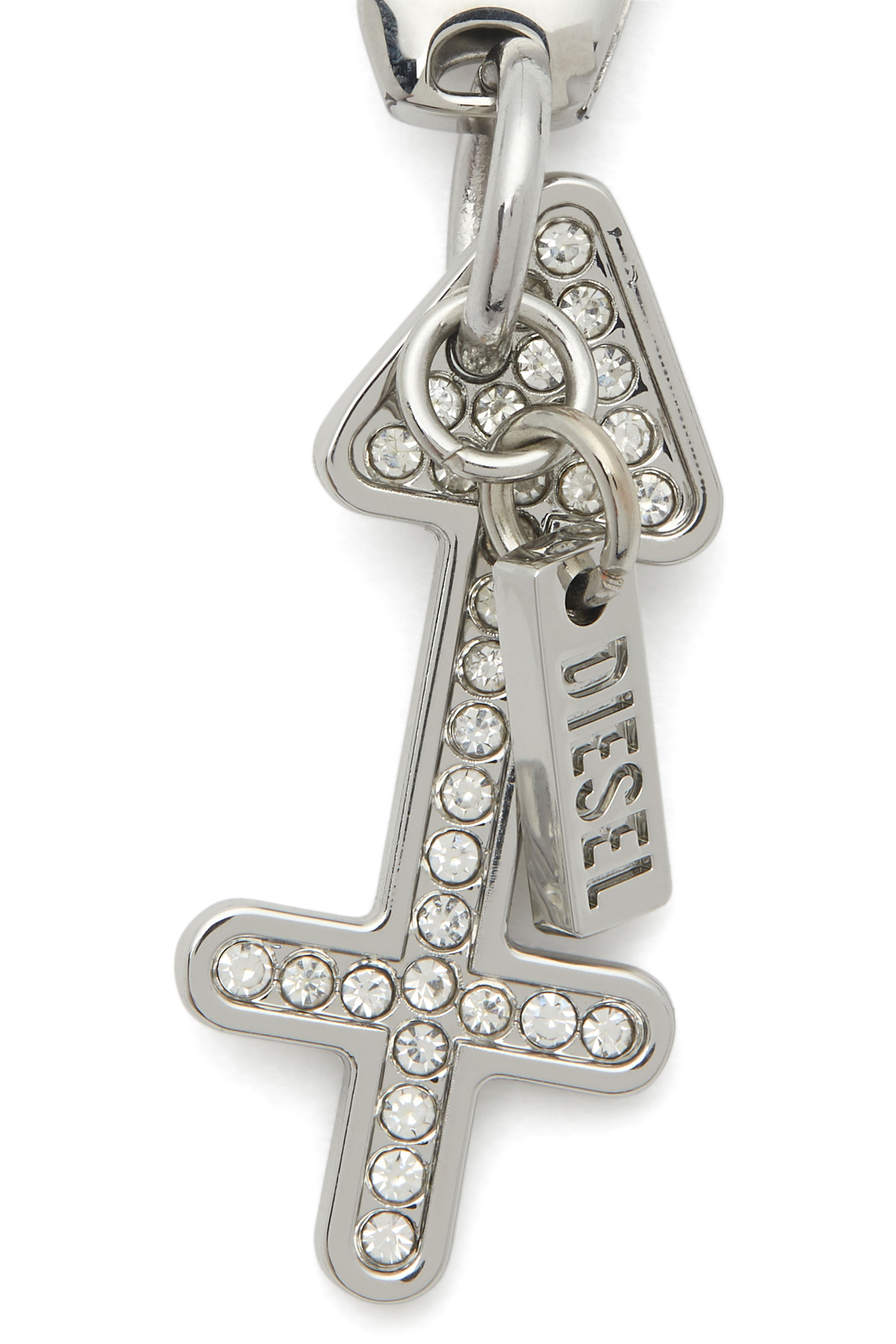 Diesel - CHARM SAGGITTARIUS, Breloque Sagittaire en métal avec strass Mixte in Gris argenté - 2