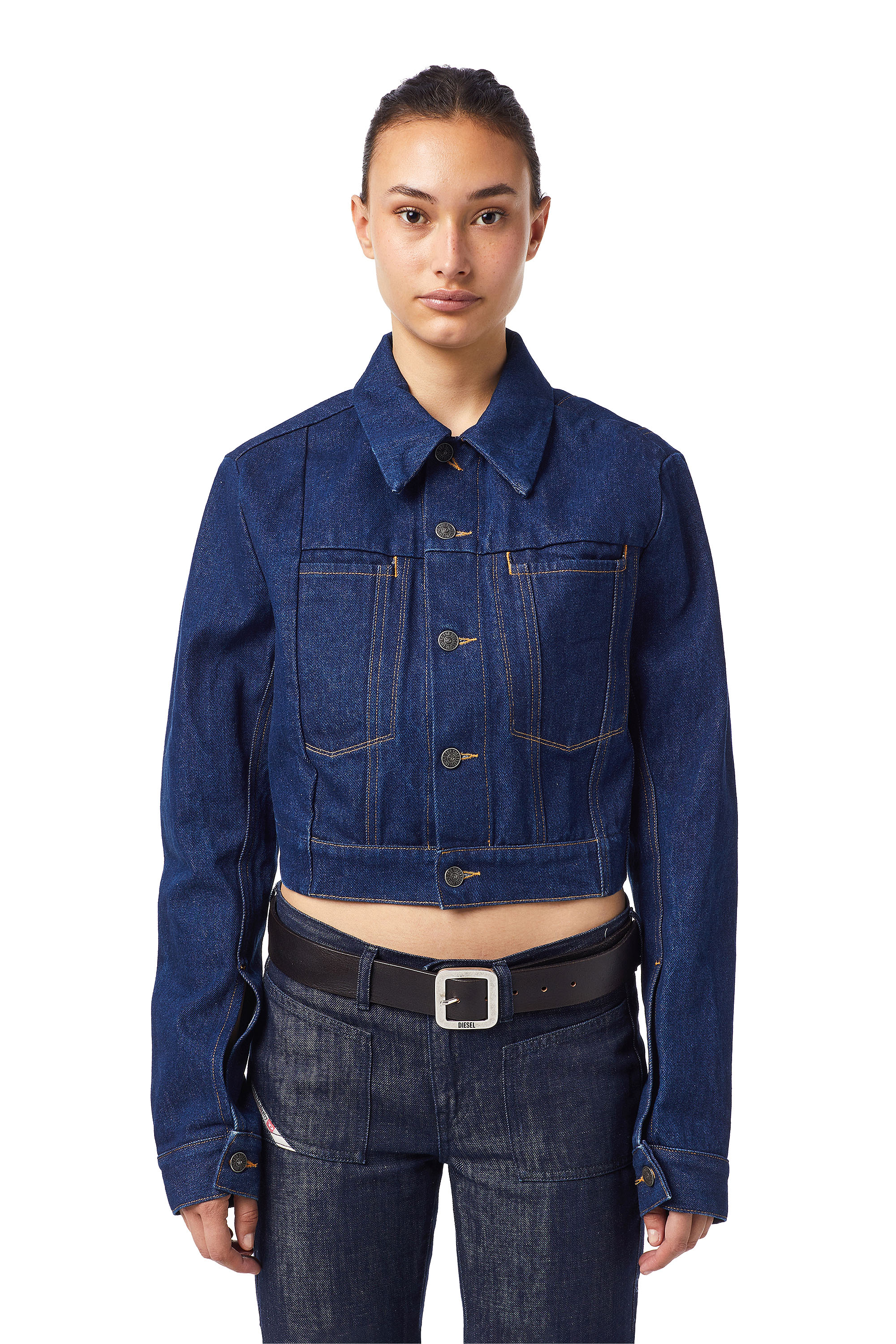 DE-LUCYSHORT-SP, Bleu - Vestes en denim