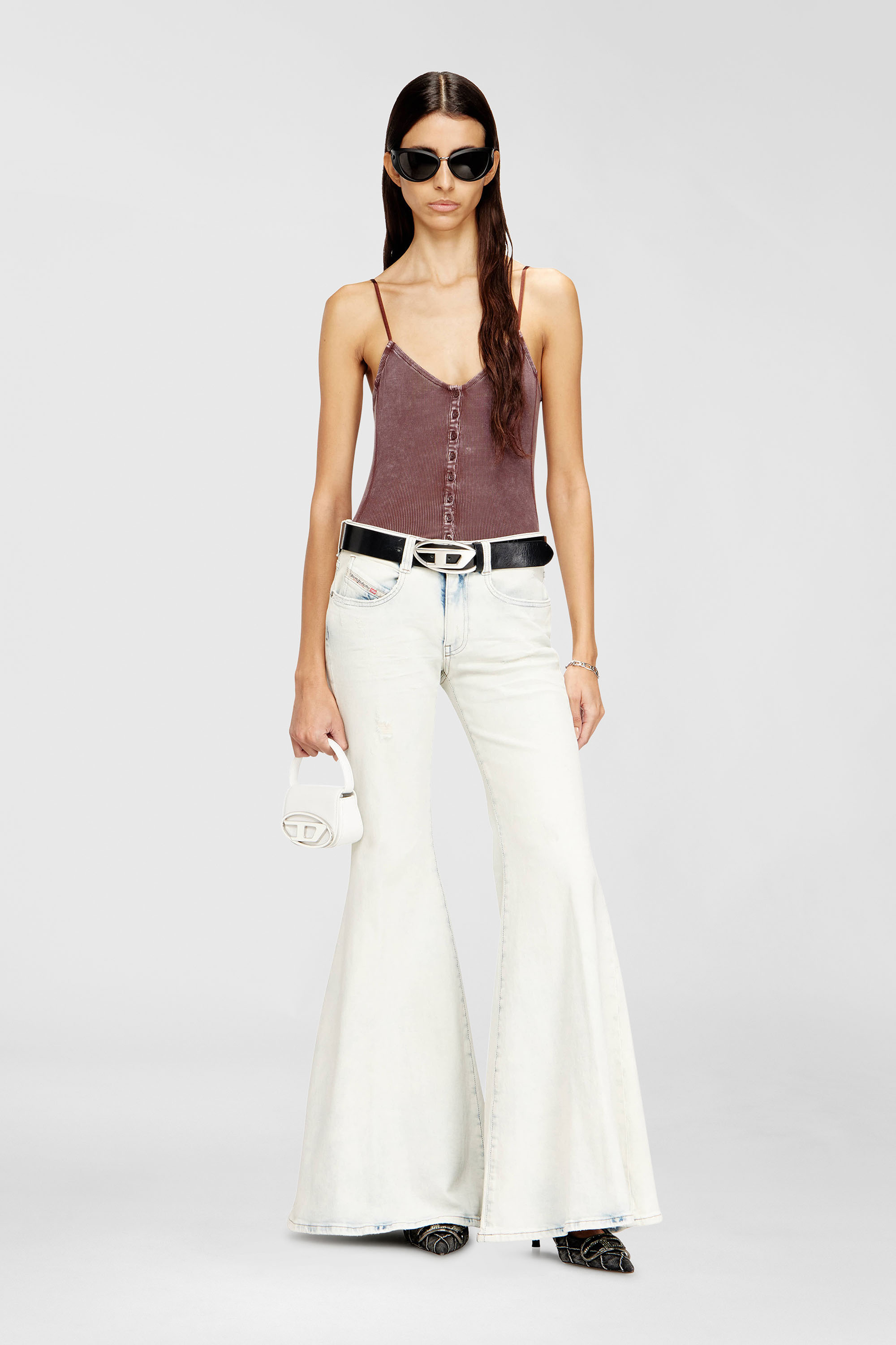 Diesel - 1DR XS, Woman's 1DR XS-Iconic mini bag with D logo plaque in White - 1