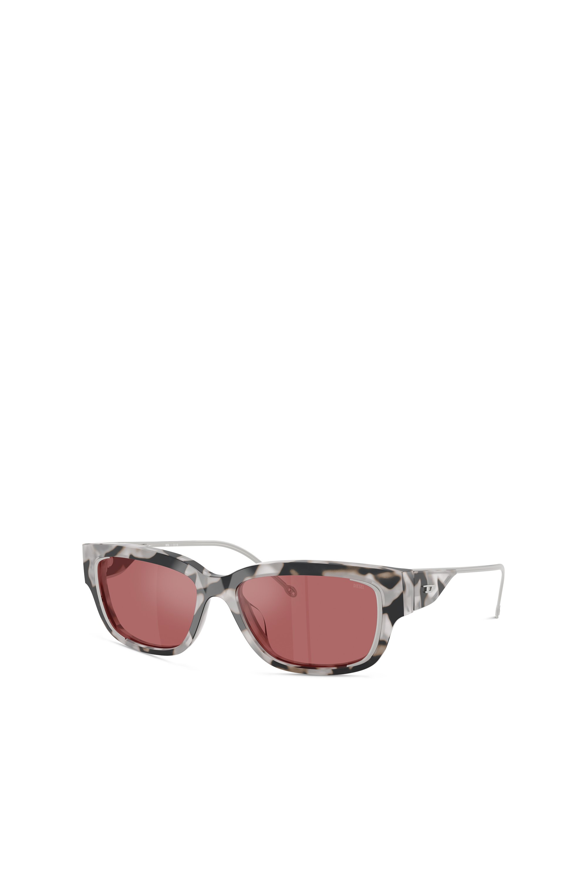 Diesel - 0DL2002 SIZE 56, Lunettes de soleil rectangulaires Mixte in Rouge - 4