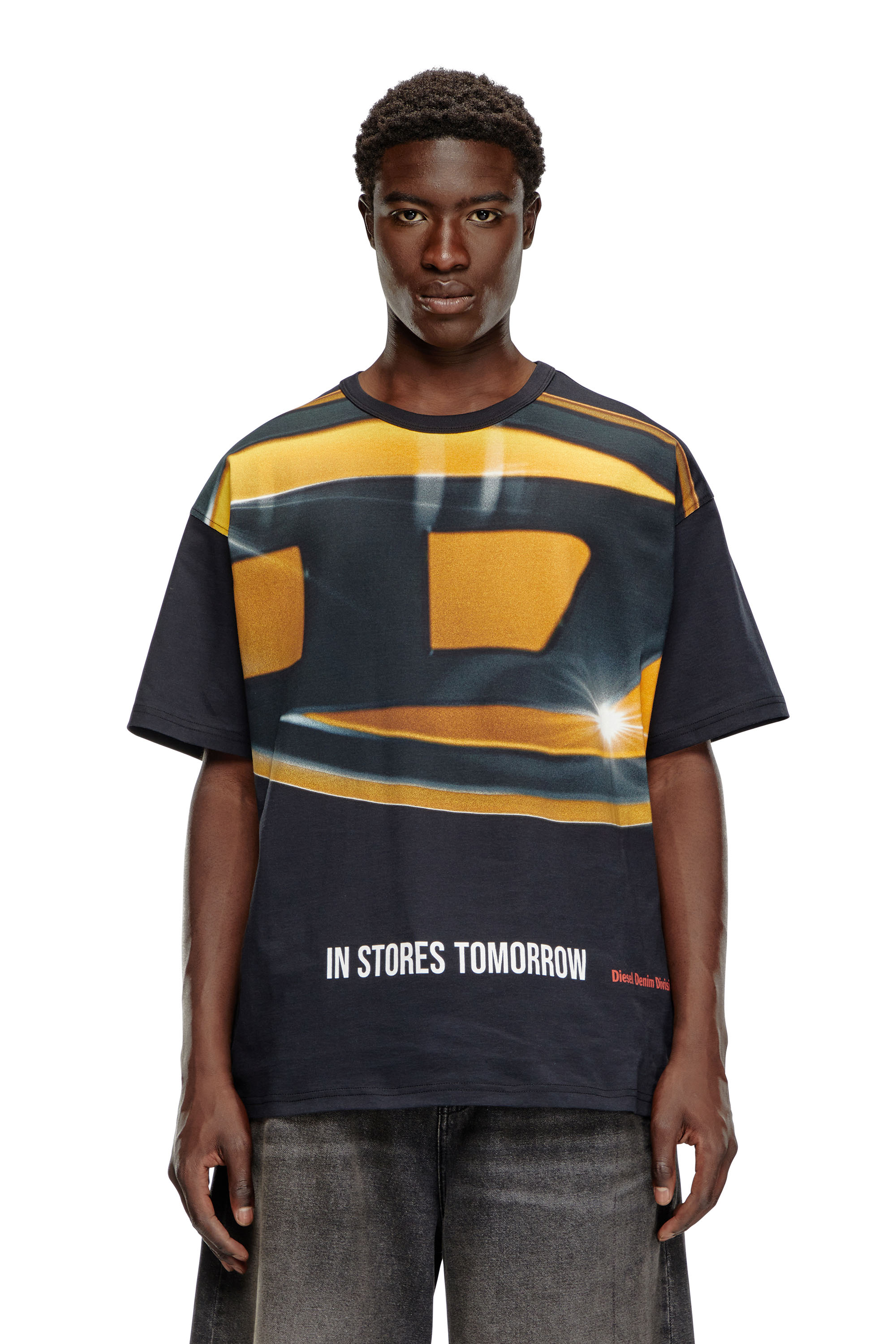 Diesel - T-BOXT-P1, Homme T-shirt avec imprimé affiche Oval D in Noir - Image 5