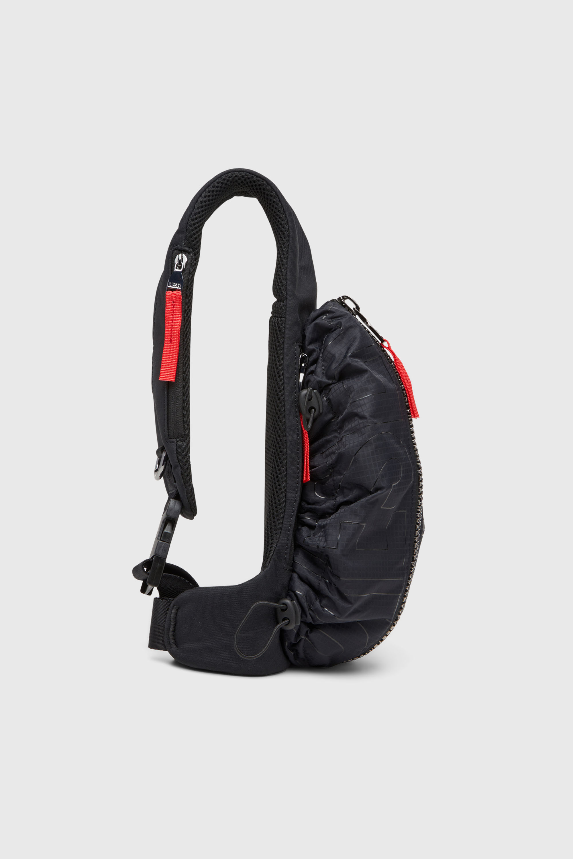 Diesel - ZIP-D CROSSBODY X, Zip-D-Borsa monospalla in shell jacquard Uomo in Nero - 4