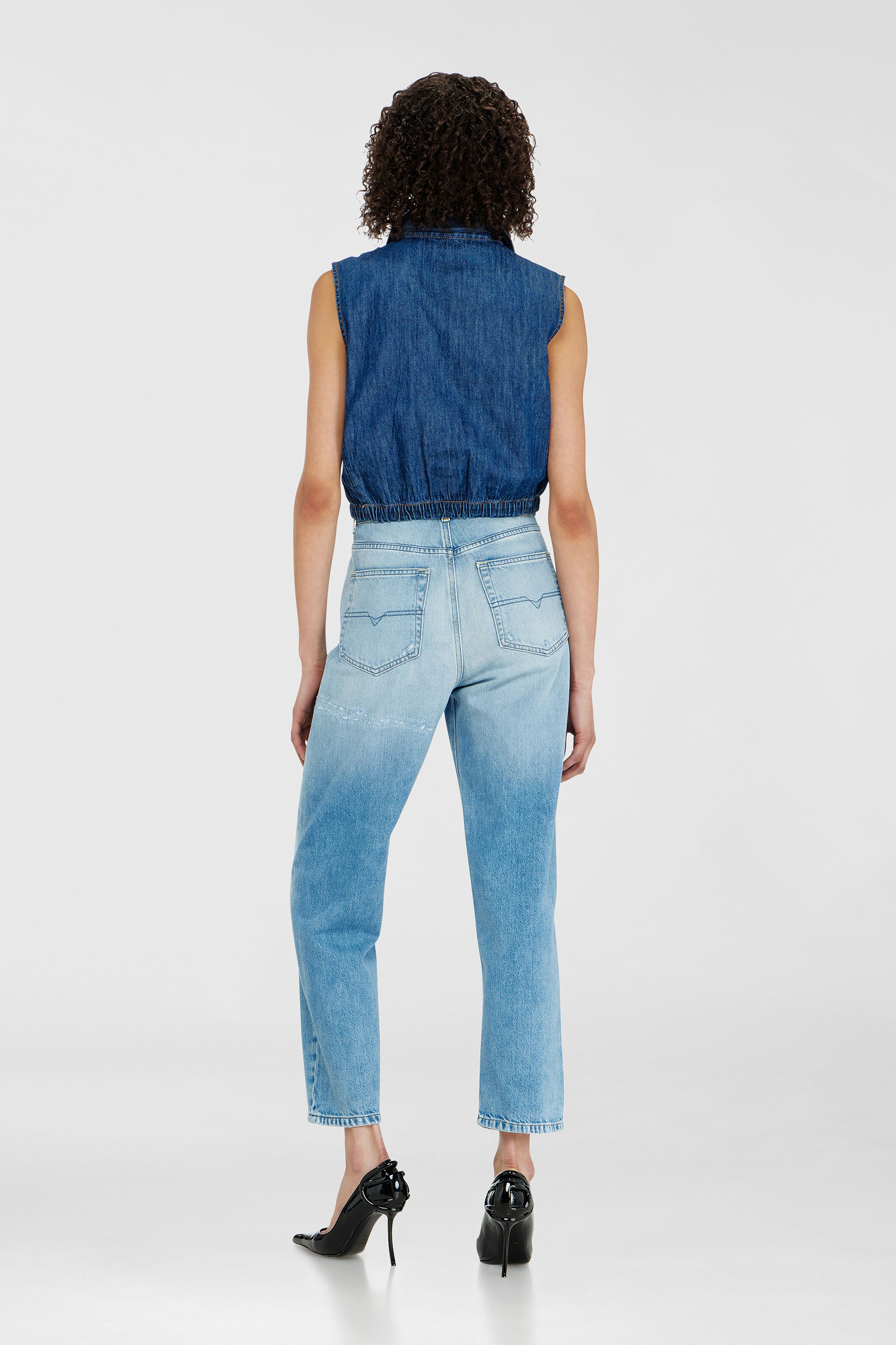 Diesel - Regular Jeans 1981 D-Went 09P49 Donna, Blu Chiaro - Image 3