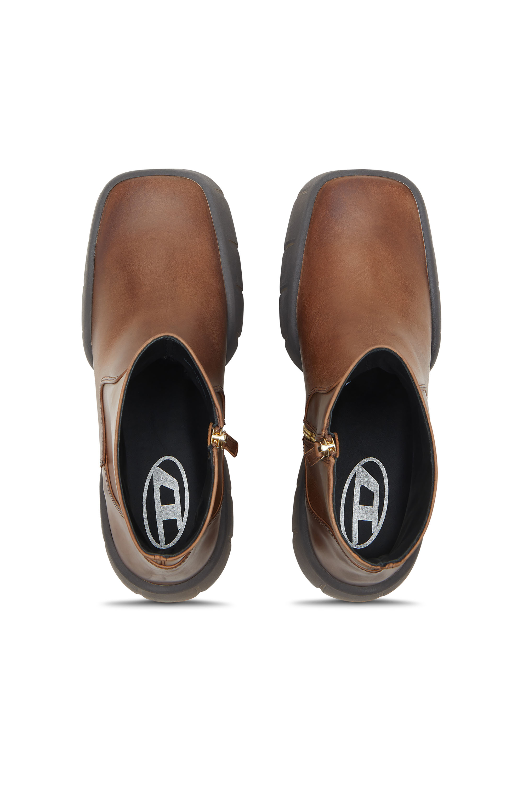 D-TEX BT, Marron Diesel - D-TEX BT, Bottines en cuir huilé avec semelle fendue Homme in Marron - 4