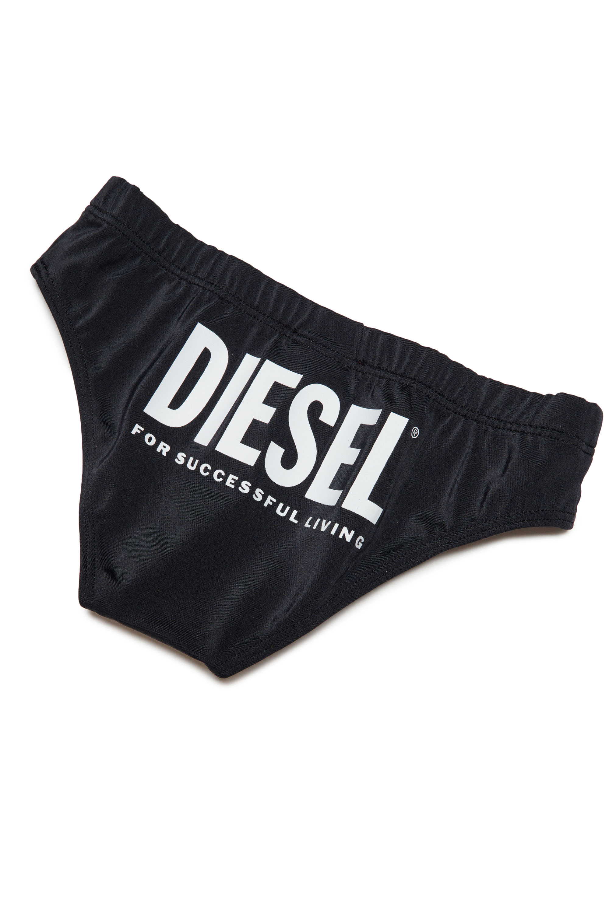 Diesel - MILVO, Uomo Slip da bagno con maxi logo in Nero - Image 3