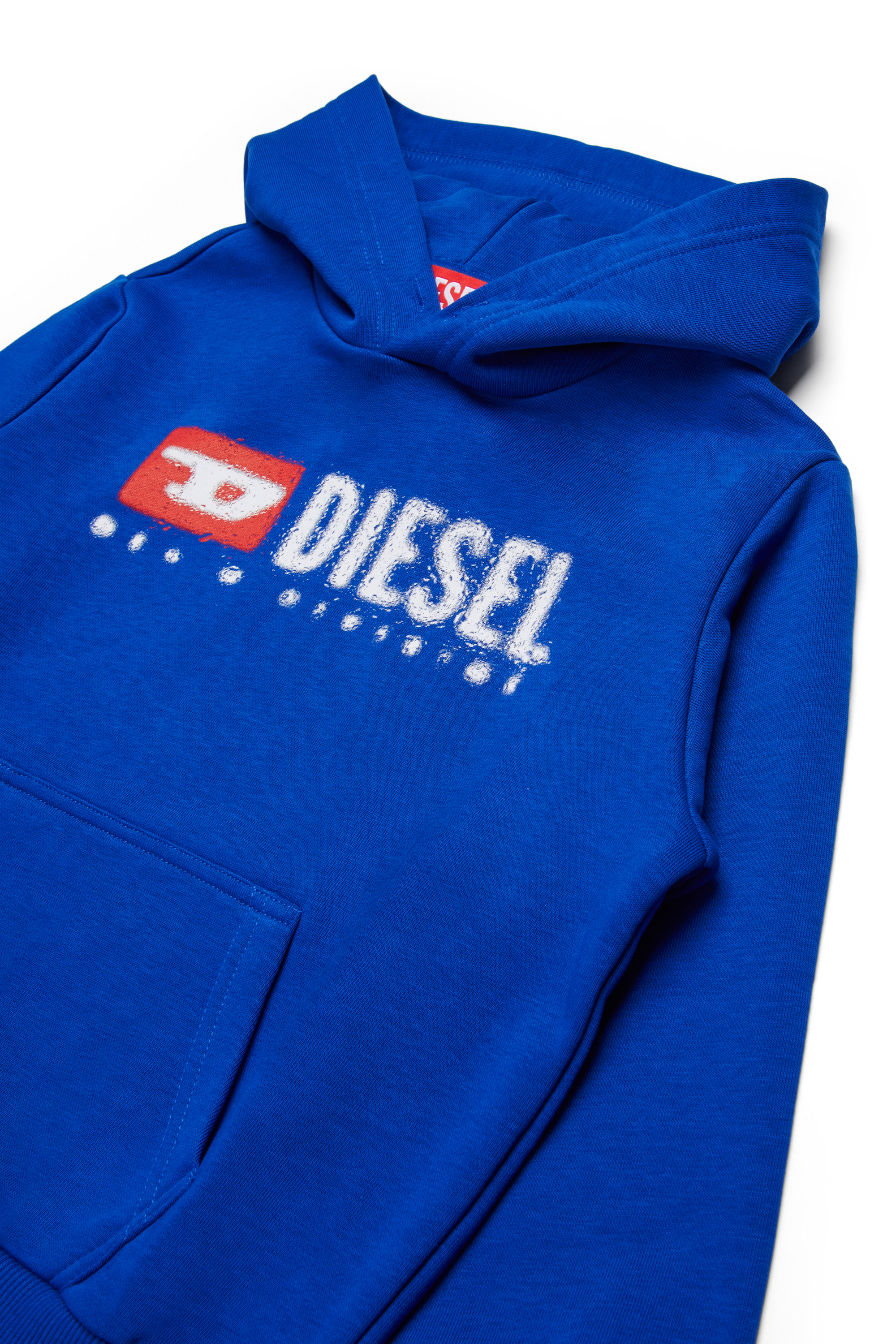 Diesel - SDROPSHOOD OVER, Herren Baumwoll-Sweatshirt mit Logo-Print in Blau - 3