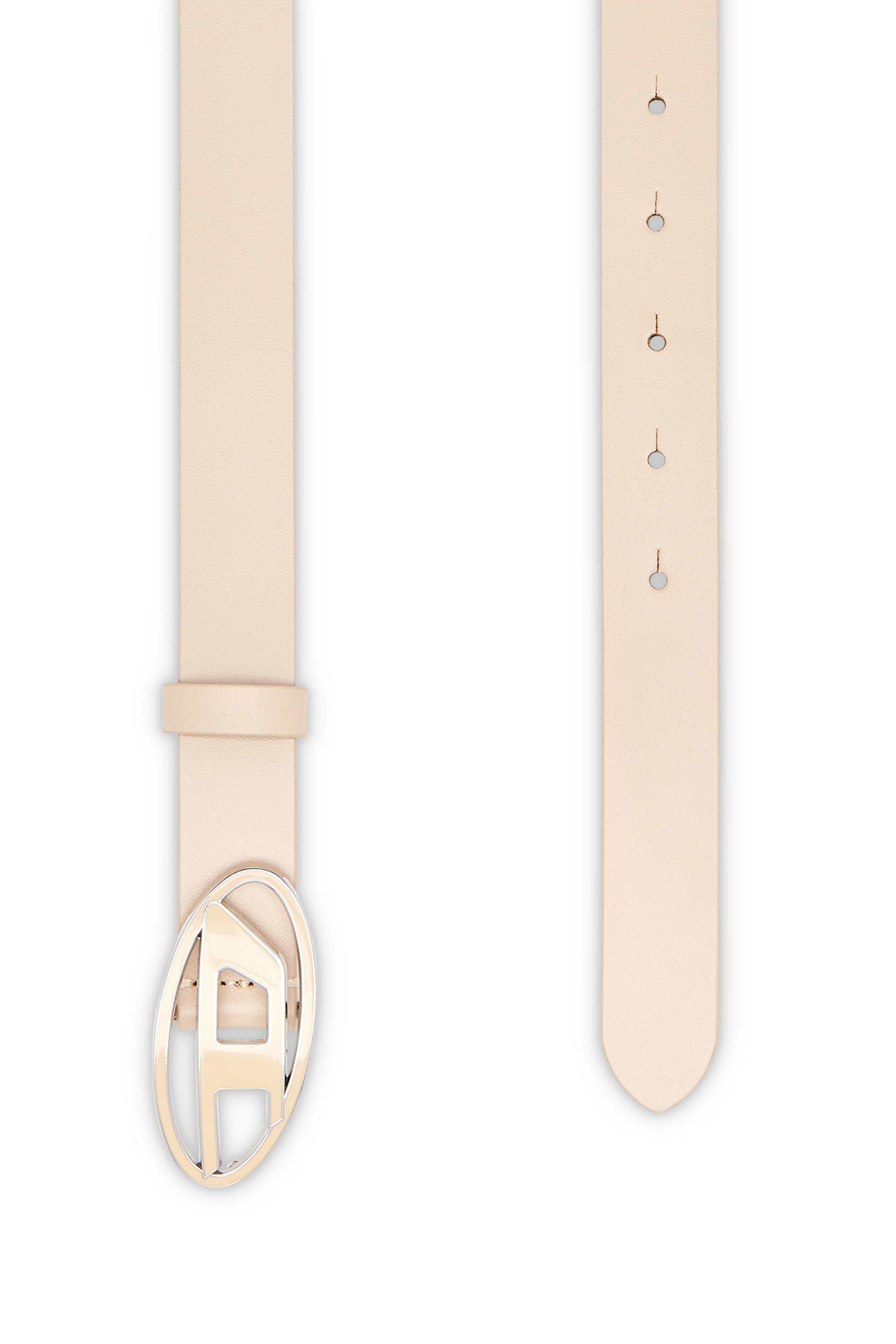 Diesel - B-1DR 25, Cintura 2.4 cm in pelle con fibbia smaltata Donna in Beige - 2