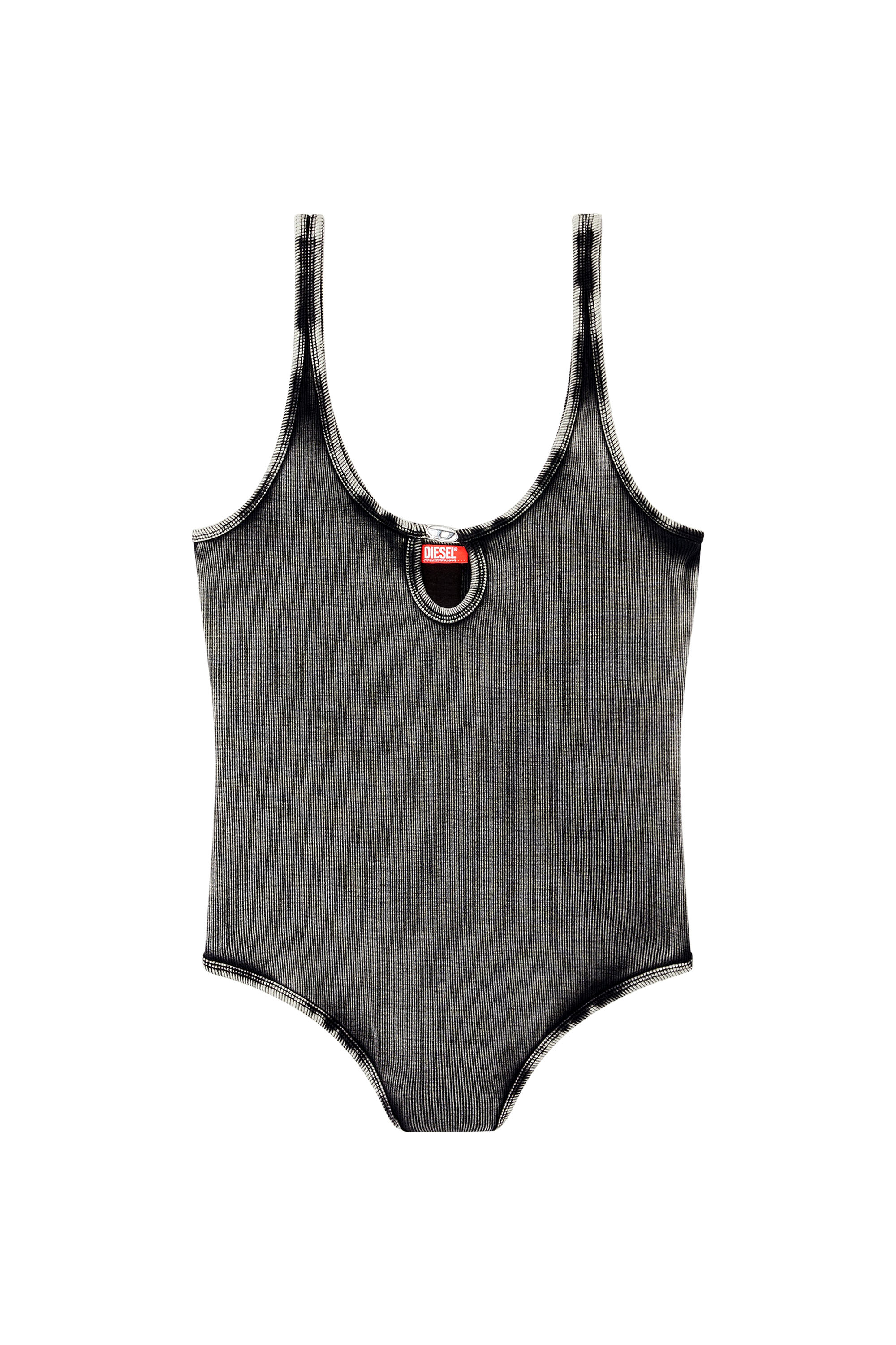 Diesel - MAURA-DNM, Damen Body aus marmoriert gewaschenem Stretch-Baumwollstoff in Dunkelgrau - 3