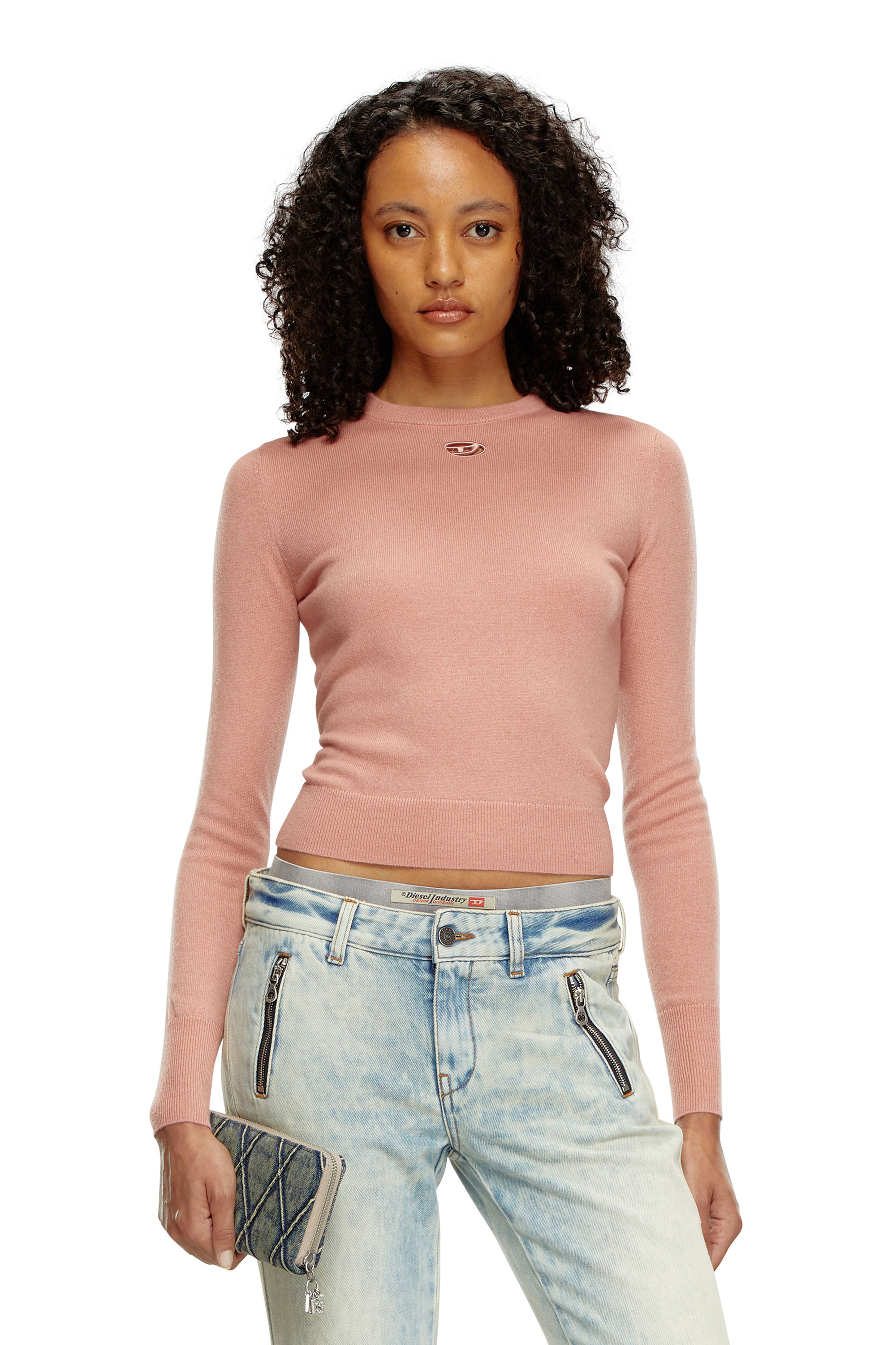 Diesel - M-AREESAX, Donna Top in lana e cashmere in Rosa - Image 1