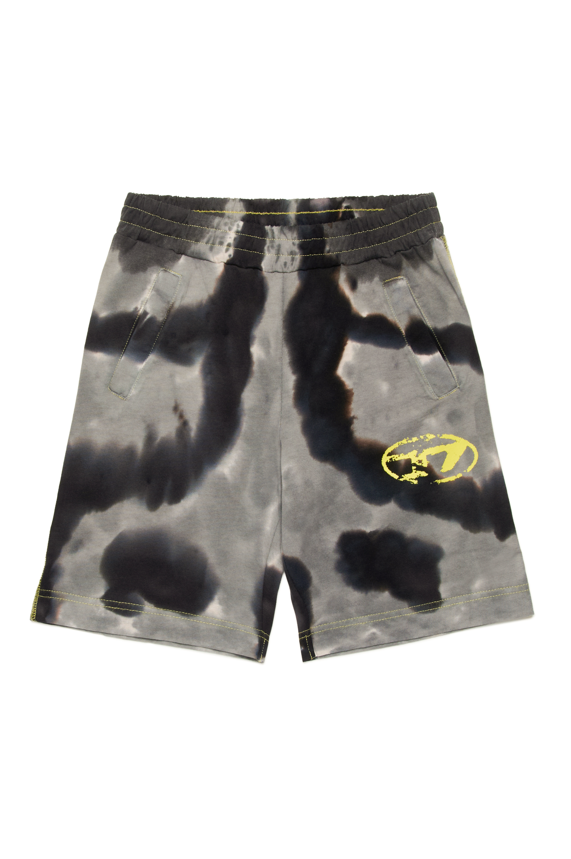 Diesel - PBOBX, Short de surv&ecirc;tement avec imprim&eacute; batik Homme in Noir - 1