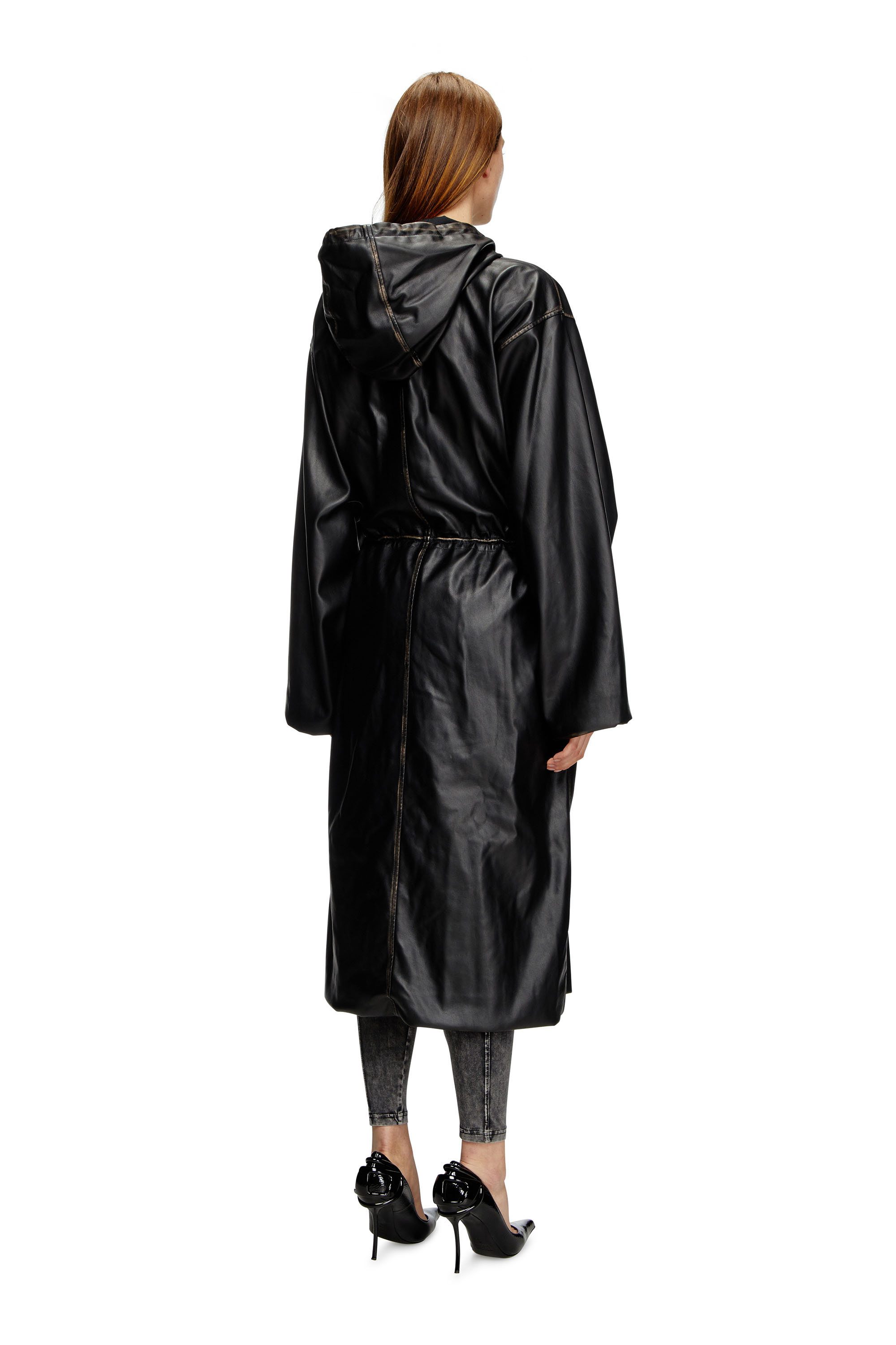 G-LARY, Black Diesel - G-LARY, Unisex's Distressed utilitarian hooded coat in Black - 4