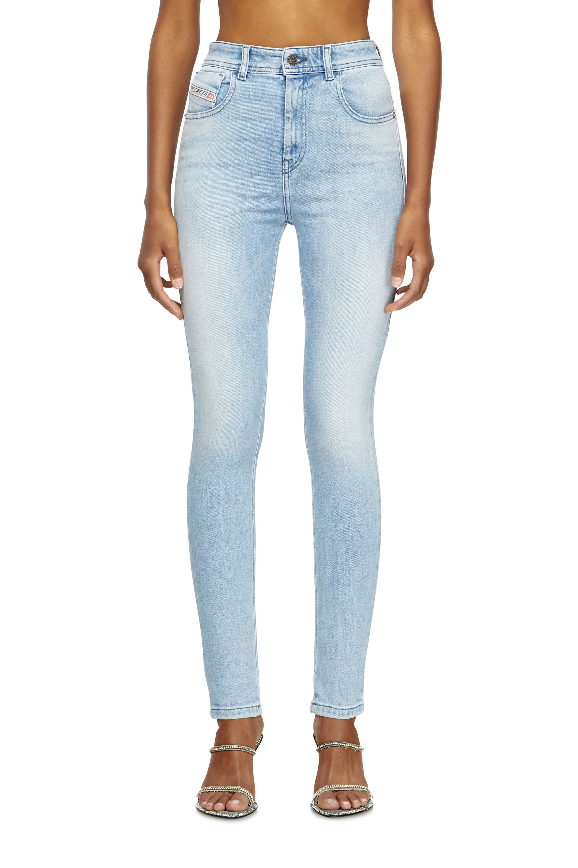 Diesel - Skinny Jeans 1984 Slandy-High 09M05 Femme, Bleu Clair - Image 1