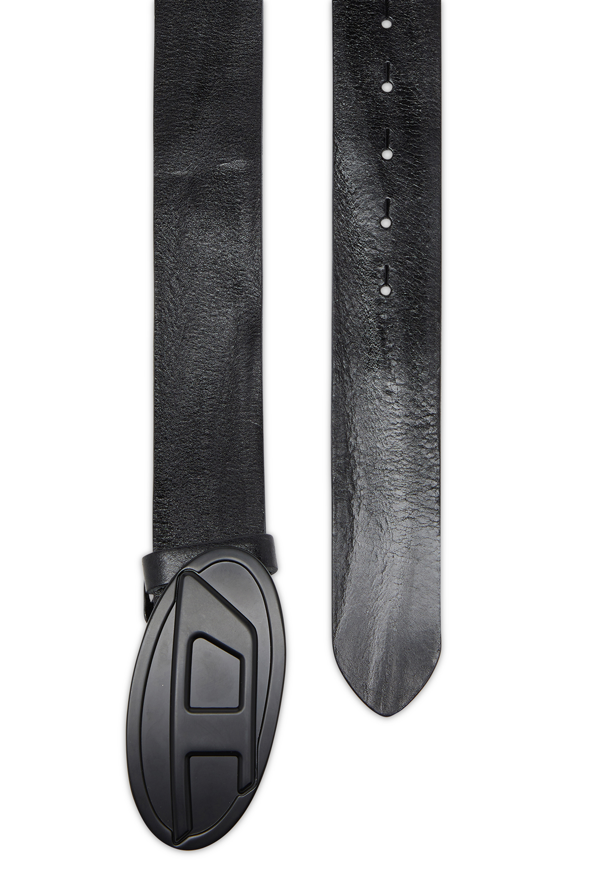 Diesel - B-1DR 2.0, Herren 4 cm breiter Gürtel aus gewachstem Leder in Schwarz - 2