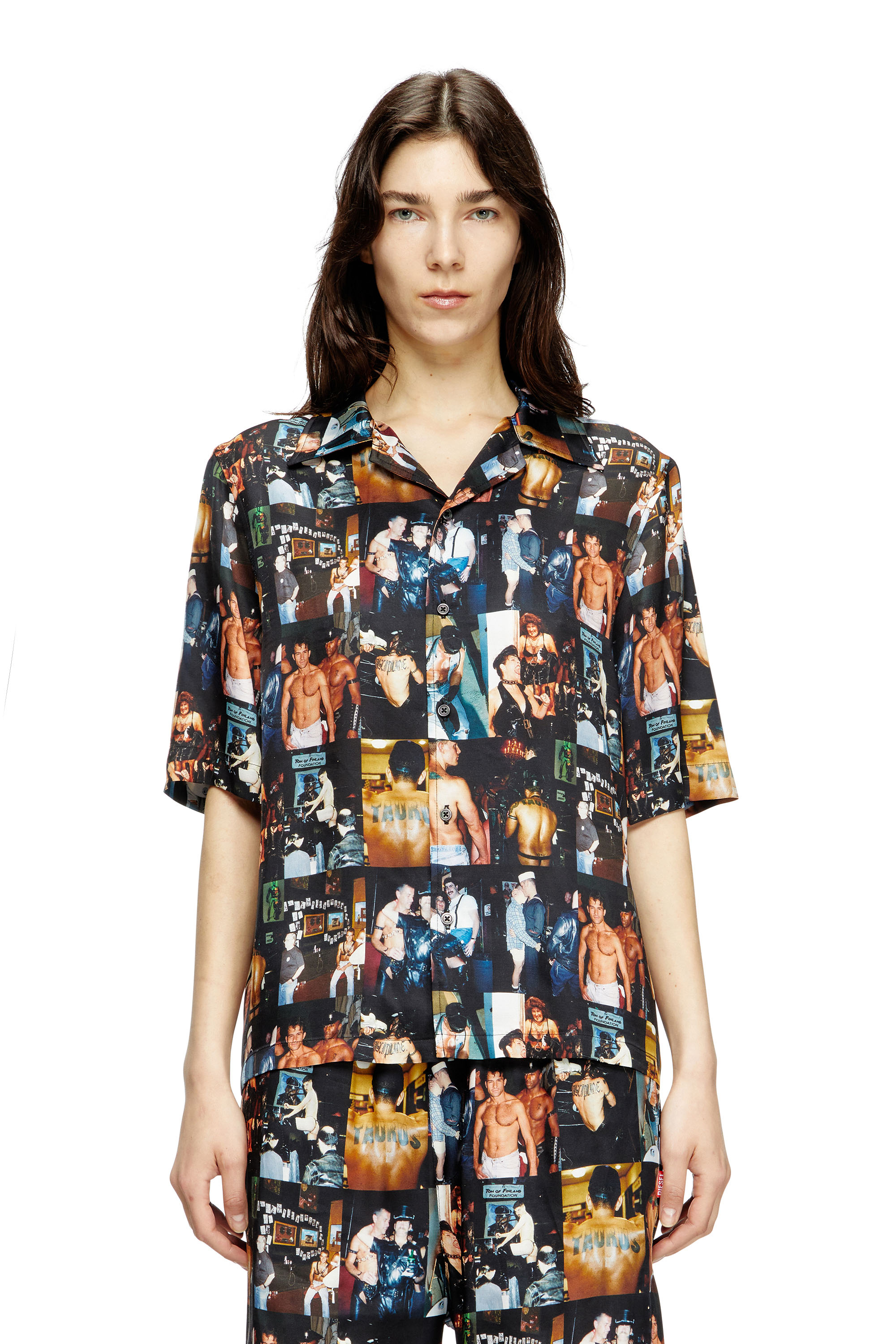 Diesel - PR-S-MEC-TOM25, Chemise bowling avec imprimés graphiques Mixte in Noir - 1