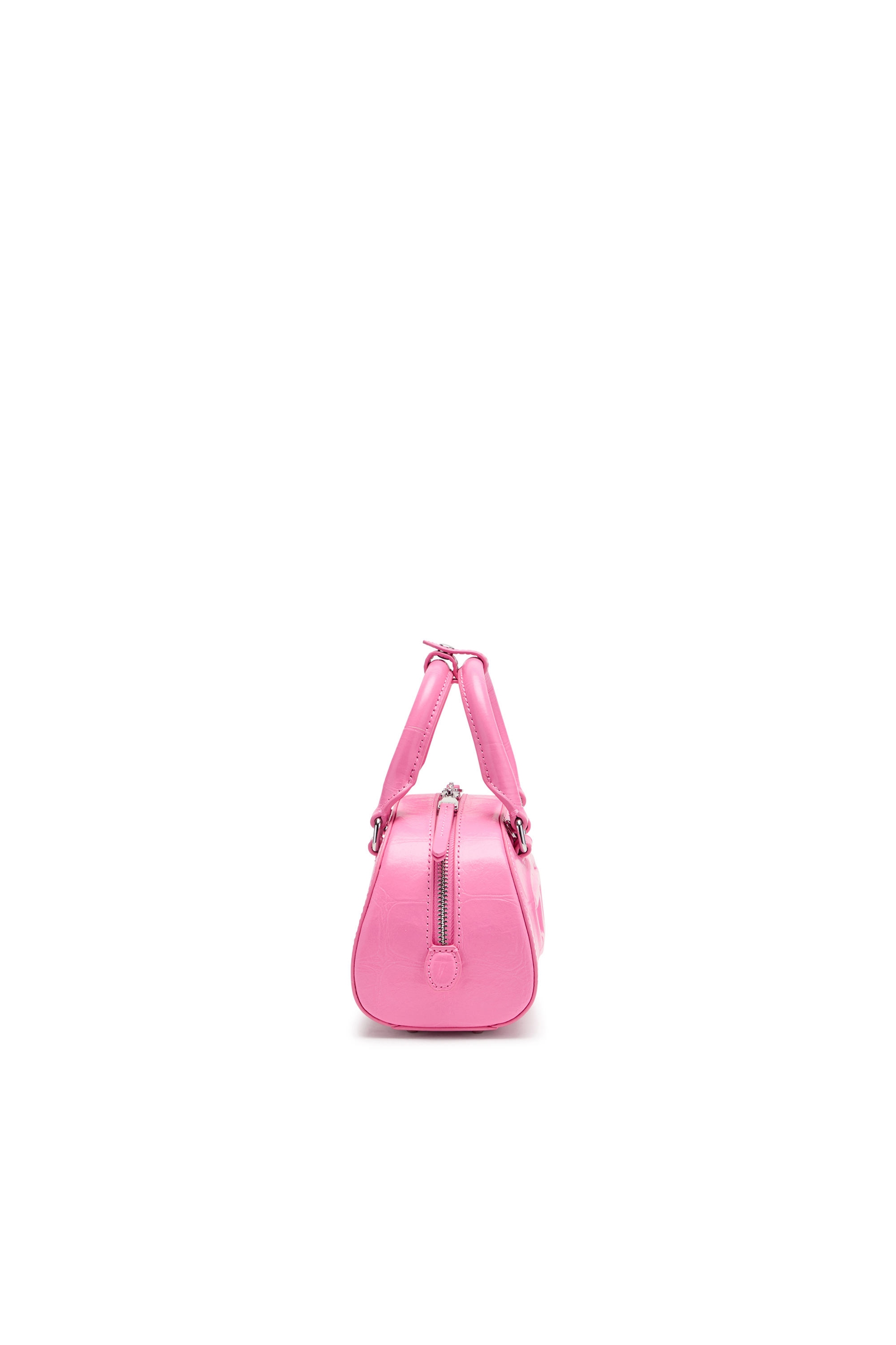Diesel - 1DR DOME CROSSBODY, 1DR Dome-Borsa bowling mini in pelle effetto coccodrillo Donna in Rosa - 4