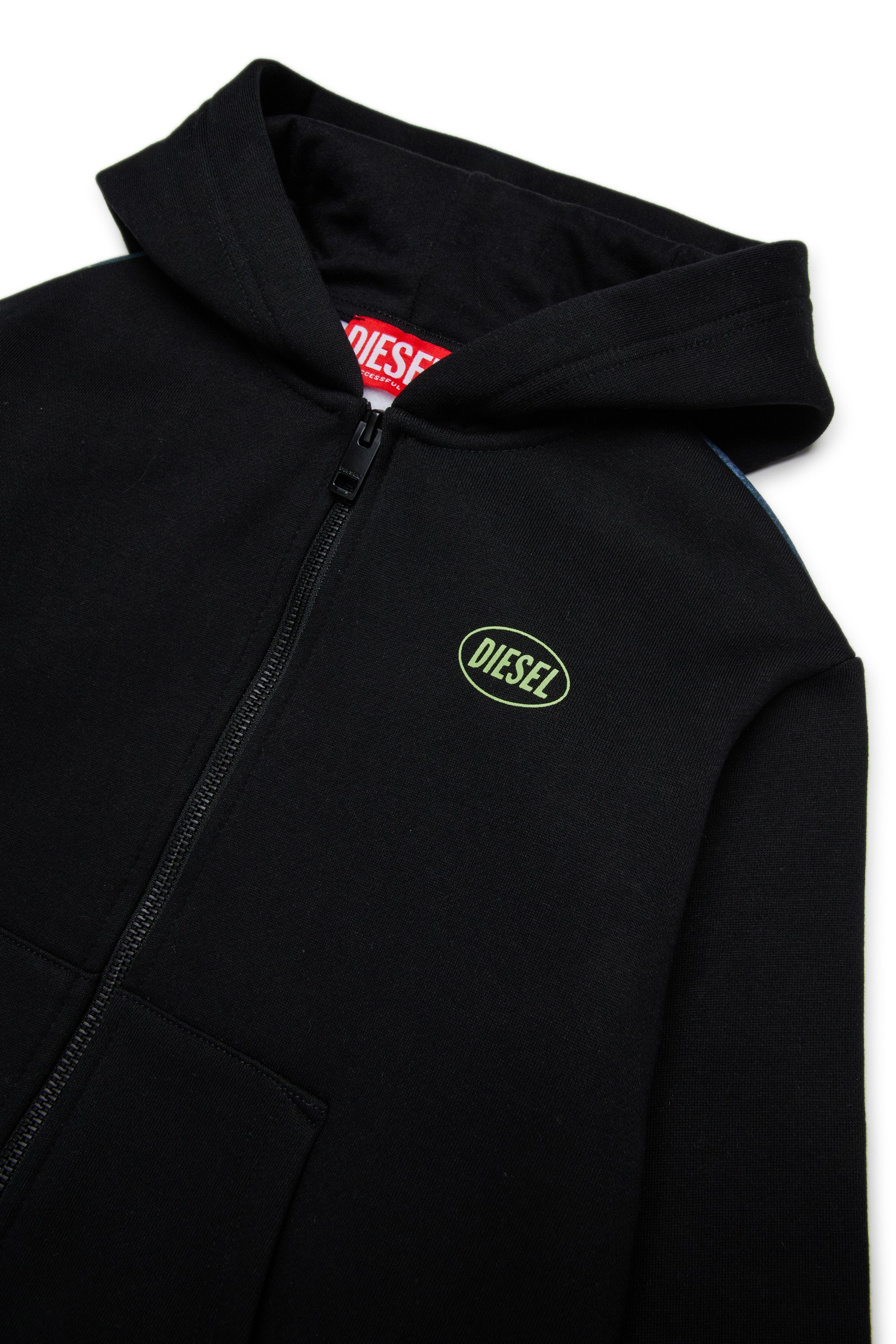Diesel - SWAMP OVER, Felpa in cotone con stampa grafica Uomo in Nero - 3