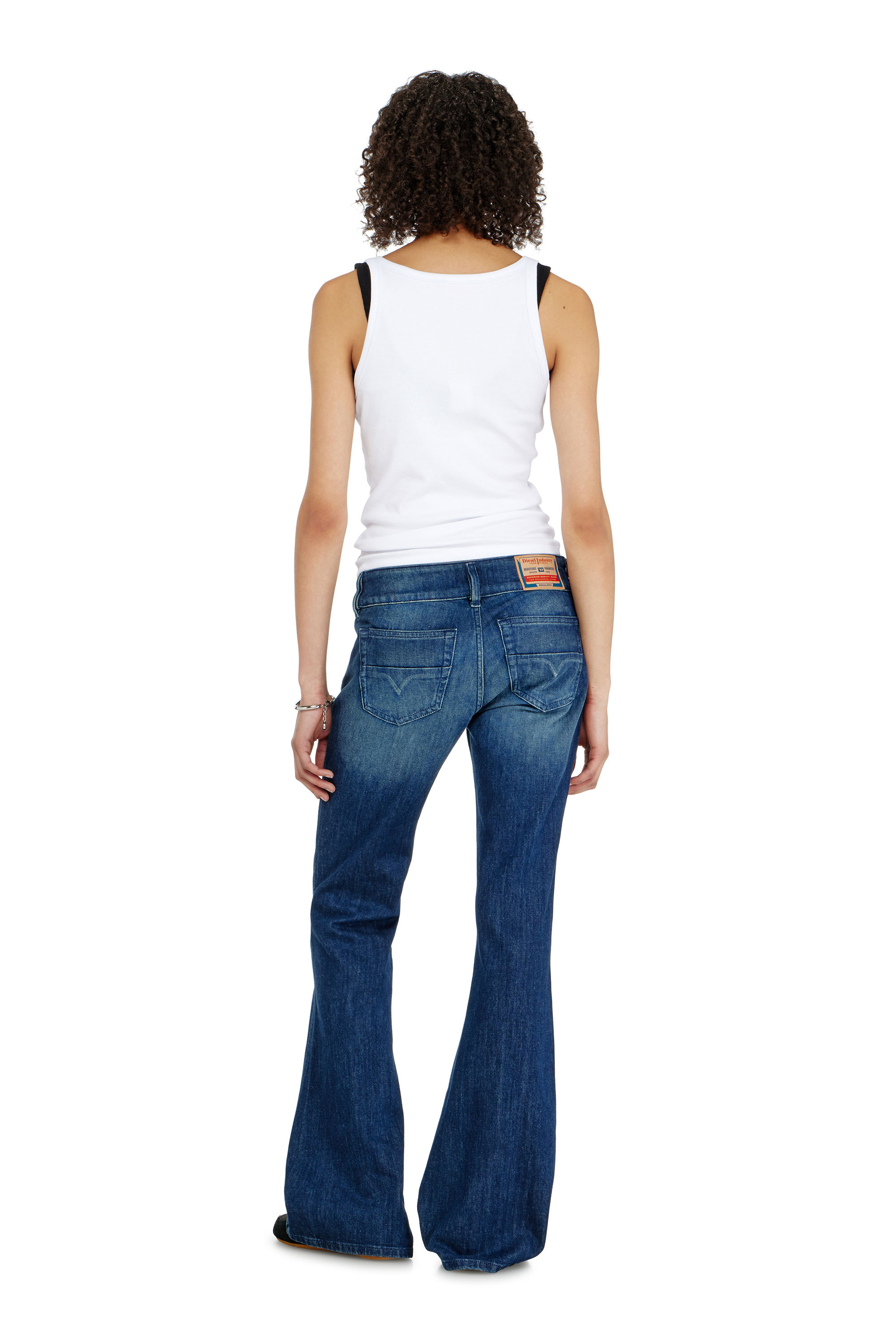 Diesel - Damen Bootcut Jeans D-Hush 0KBBR, Dunkelblau - 3