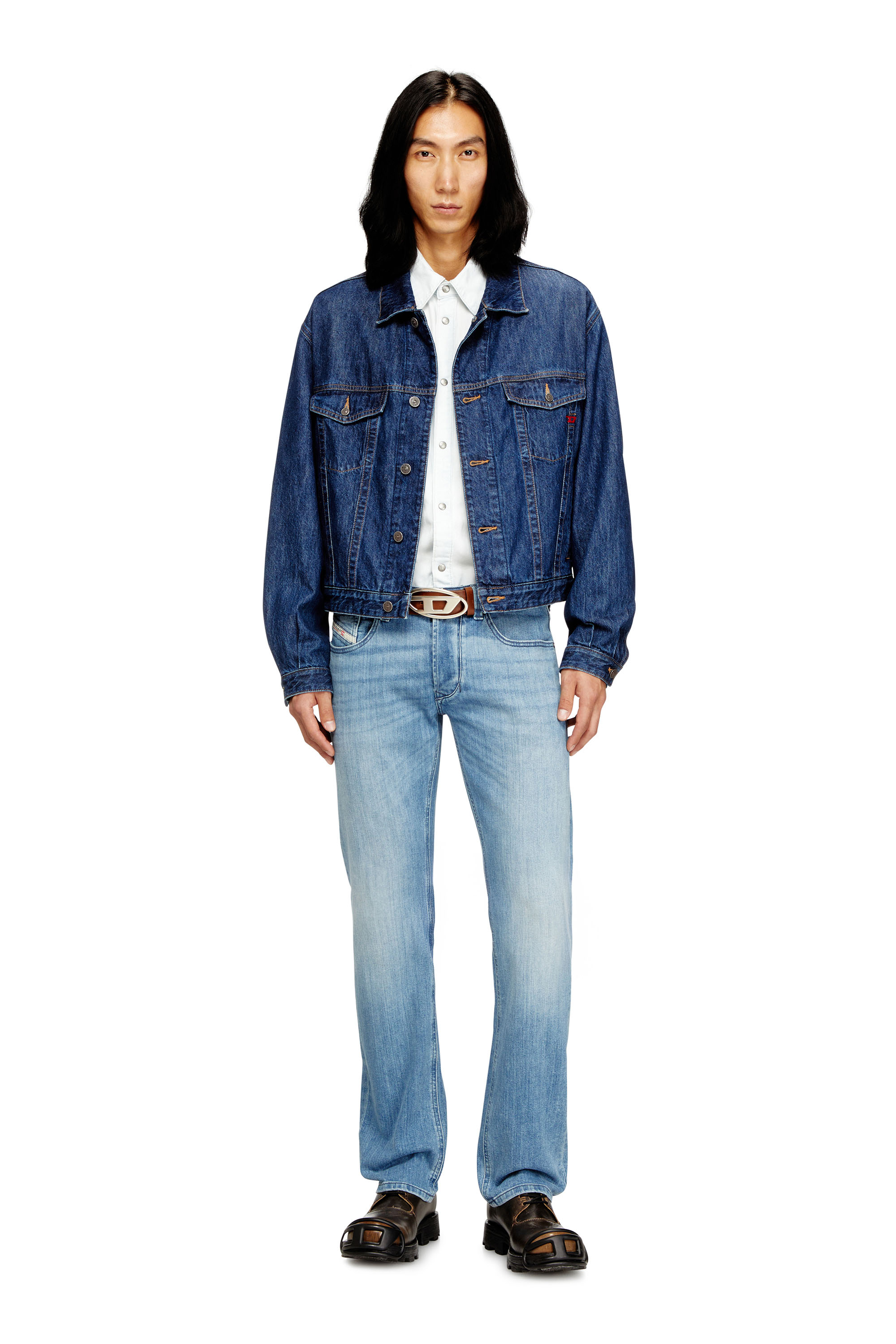 Diesel - Regular Jeans 1985 Larkee 0GRDI Uomo, Blu Chiaro - Image 1