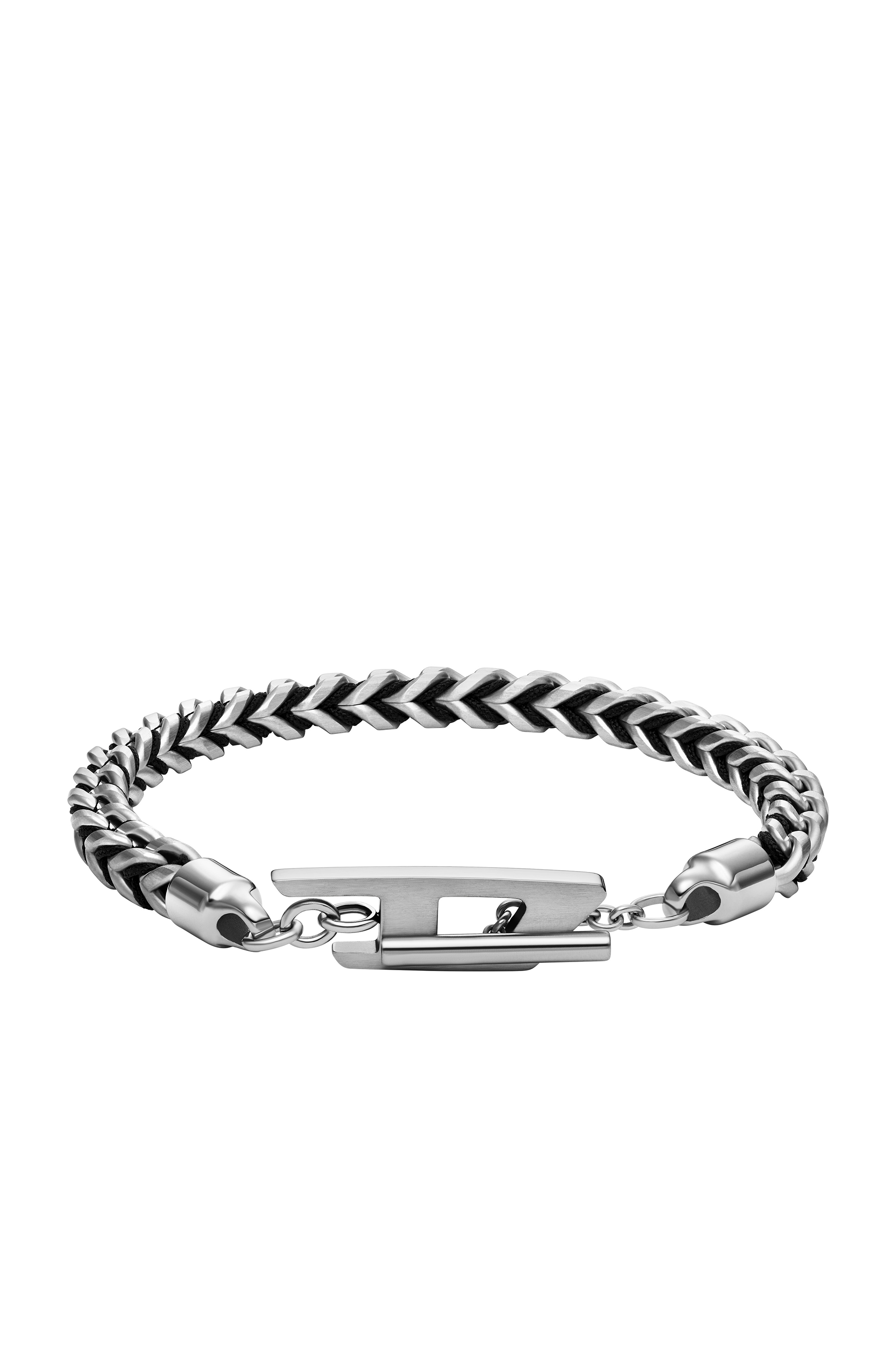 Diesel - DX1540040, Bracelet chaîne tressé en acier inoxydable Mixte in Gris argenté - 1