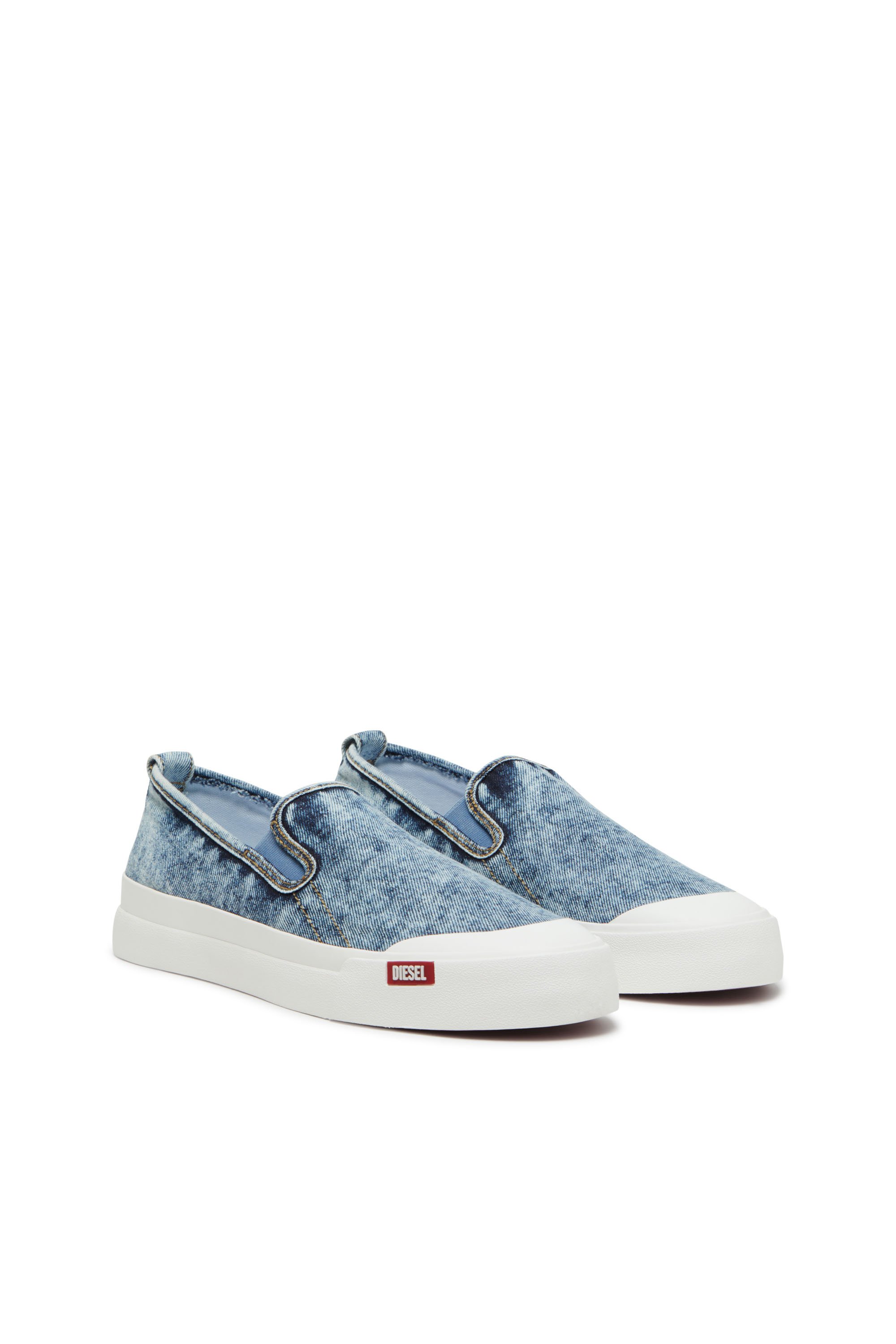 Diesel - S-ATHOS NMD SO, S-Athos-Sneakers slip-on en denim Homme in Bleu - 2