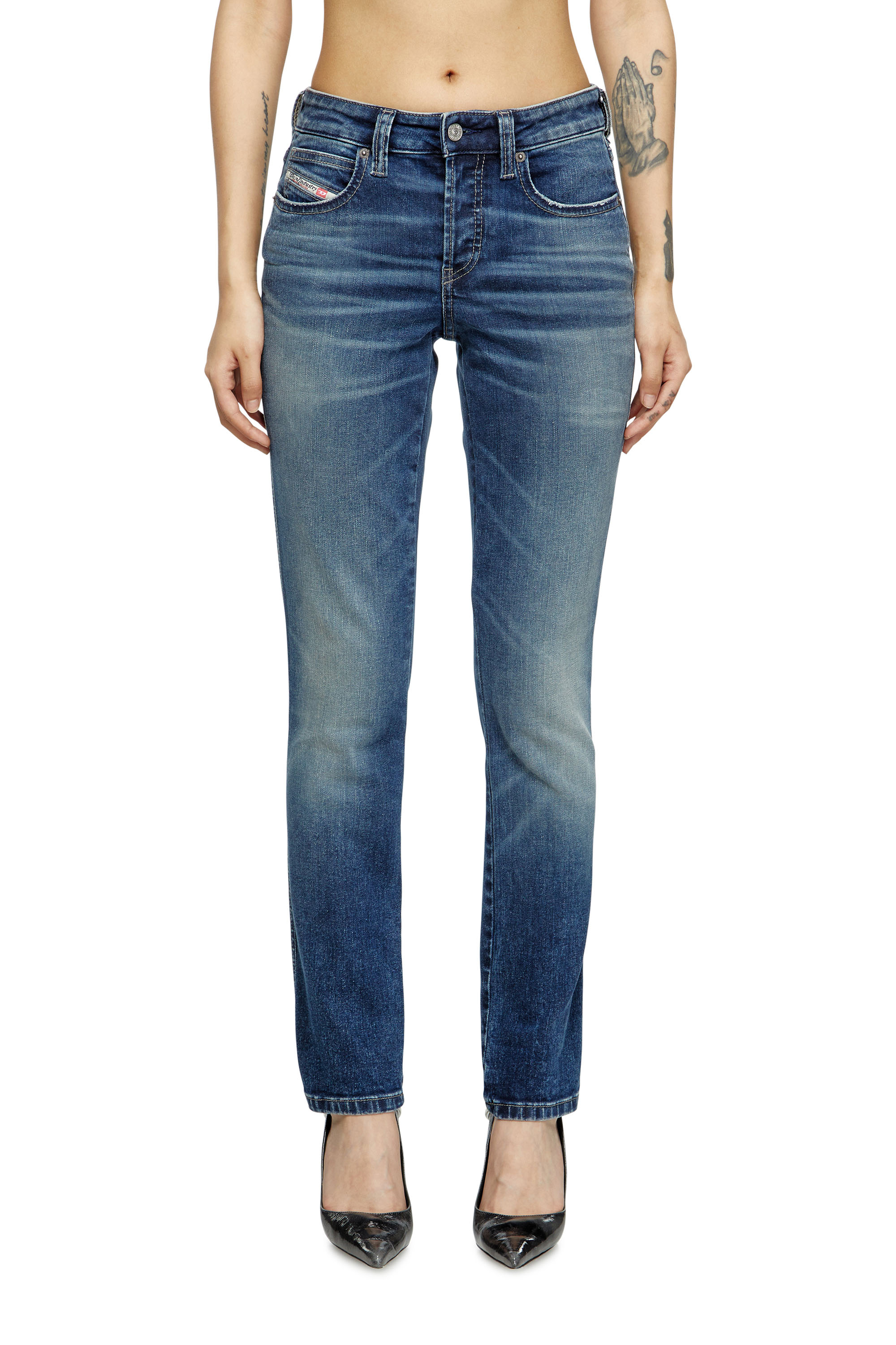 Diesel - Damen Slim Jeans 1992 D-Jiann 0DBEE, Mittelblau - 1