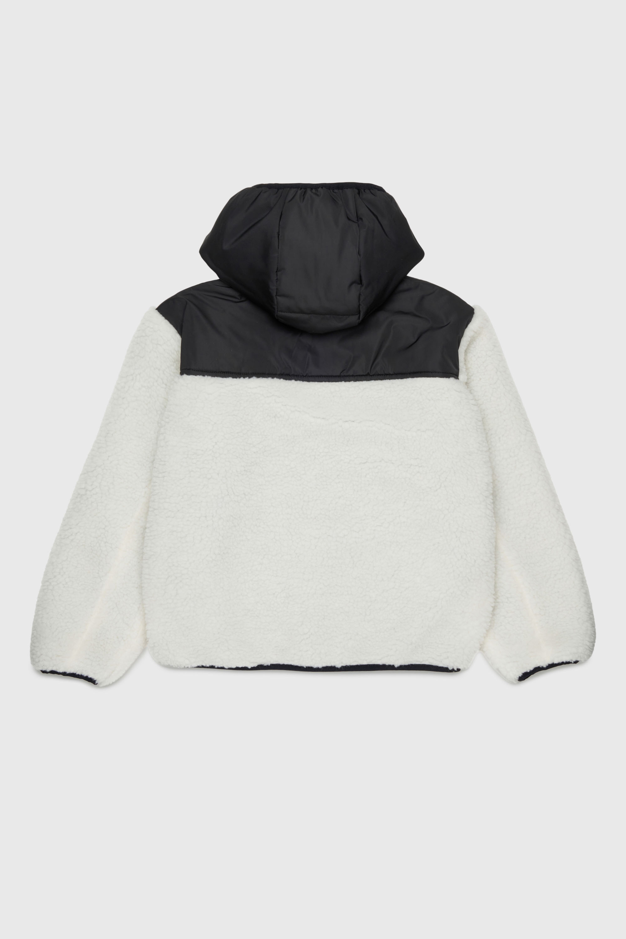 Diesel - JSHEAR, Veste &agrave; capuche en nylon et polaire teddy Homme in Blanc - 2