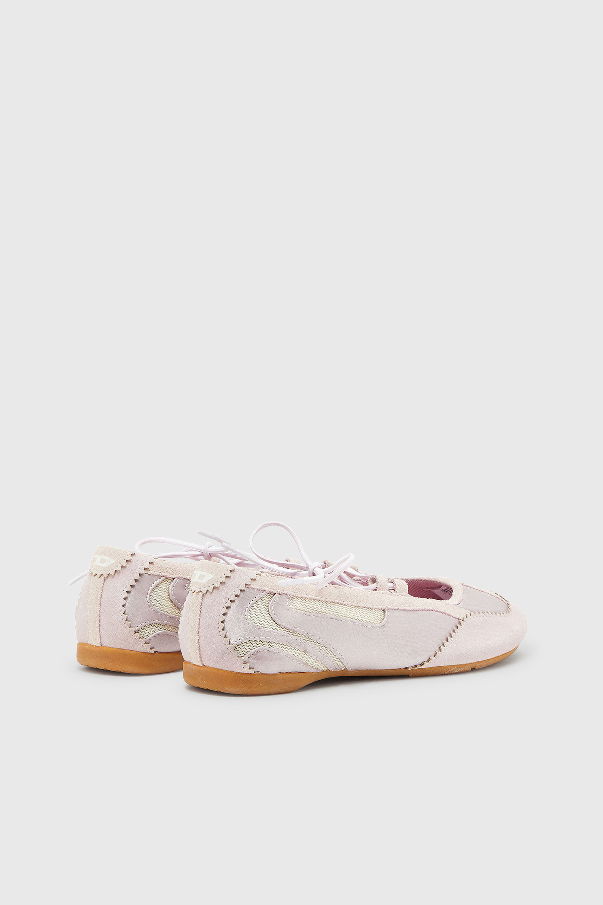 Diesel - D-MILE BALLERINA LACE UP II W, Damen D-Mile &ndash; Ballerinaschn&uuml;rschuhe aus Leder und Mesh in Rosa - 3