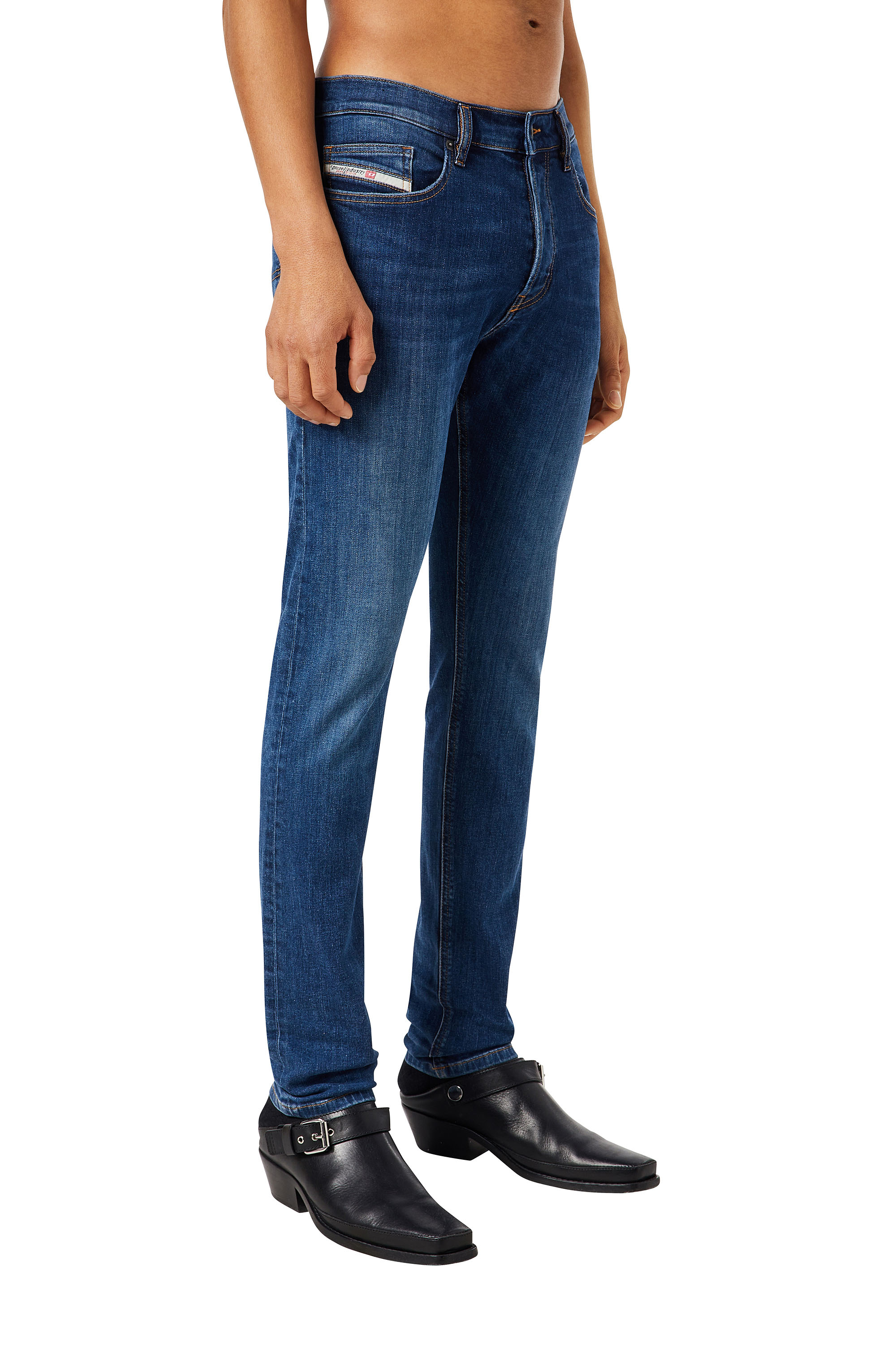 Diesel - D-Luster 0GDAN Slim Jeans, Blu medio - Image 4