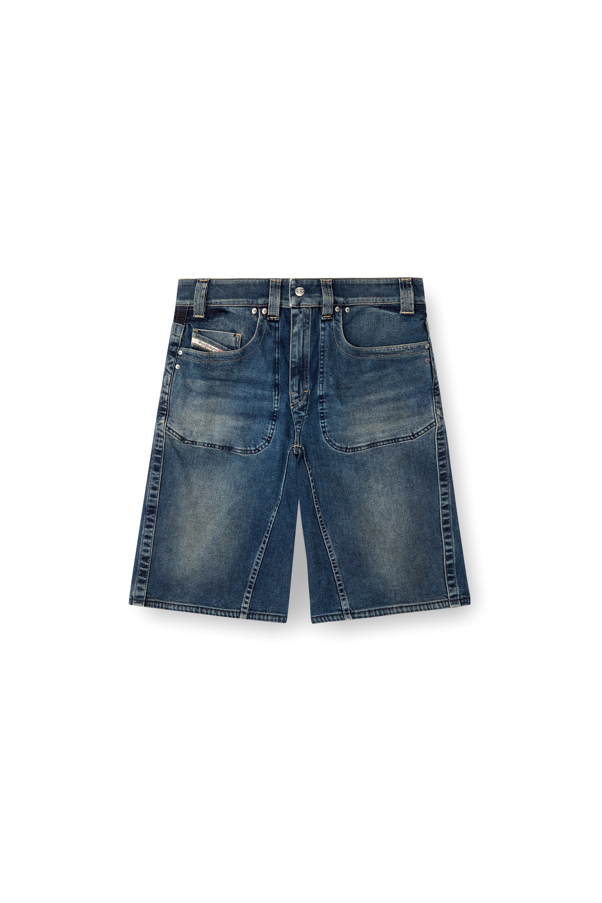 Diesel - D-MACRO-RE SHORT, Herren Bermudashorts aus Rehab-Denim in Dunkelblau - 3