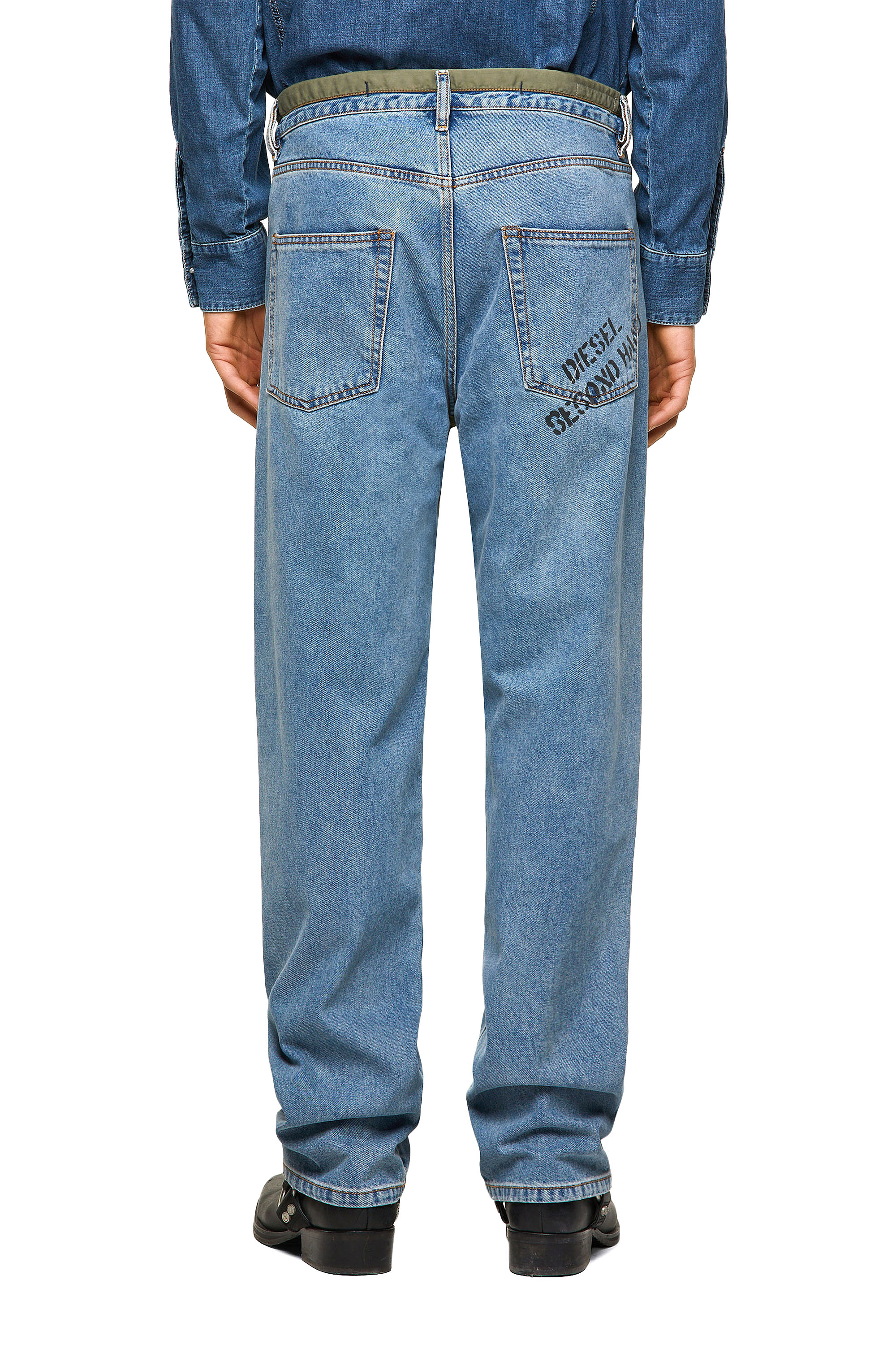 Diesel - DxD-P2 0CBBI Straight Jeans, Bleu Clair - Image 2