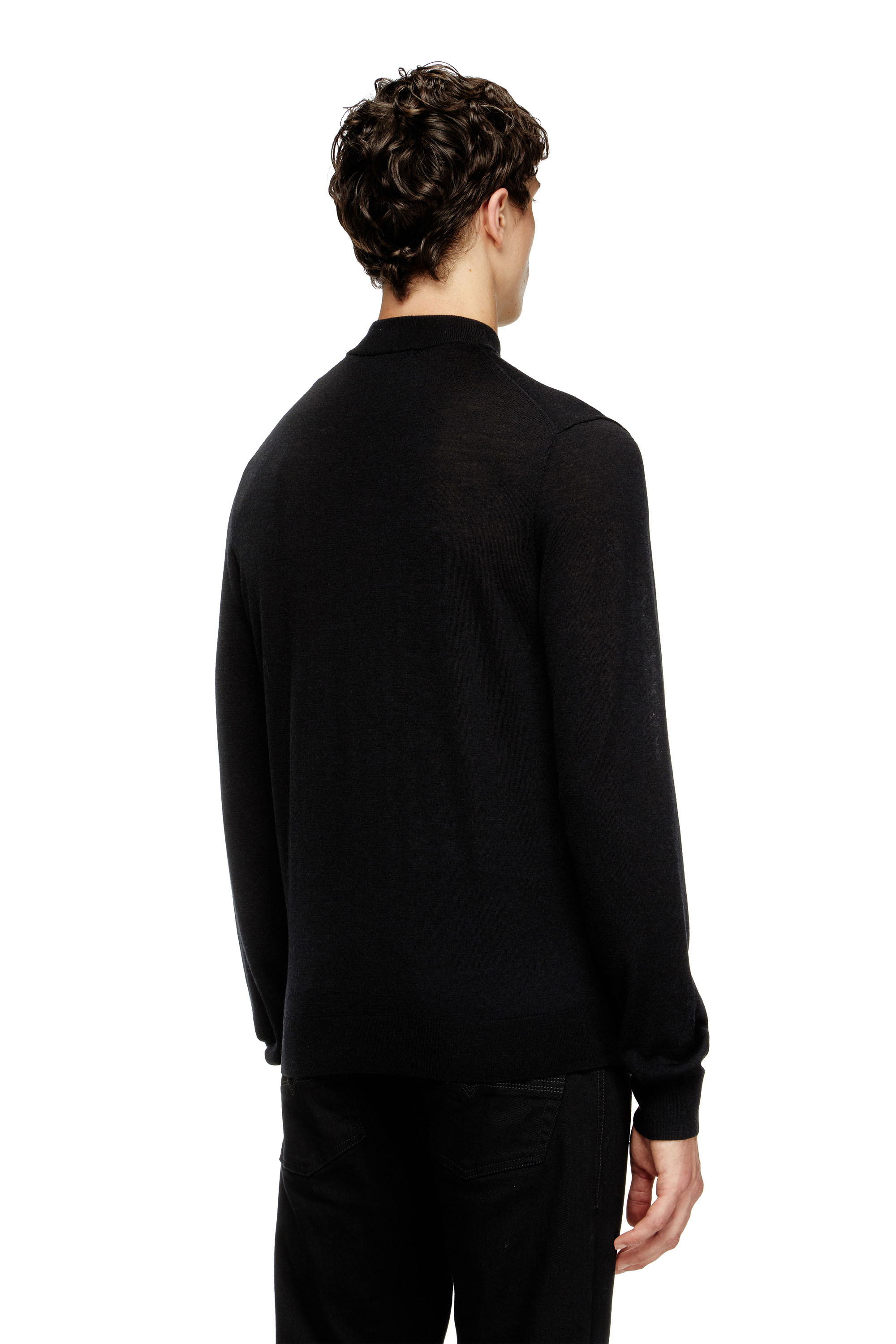 Diesel - K-GIL, Herren Rollkragenpullover aus Wolle in Schwarz - 4