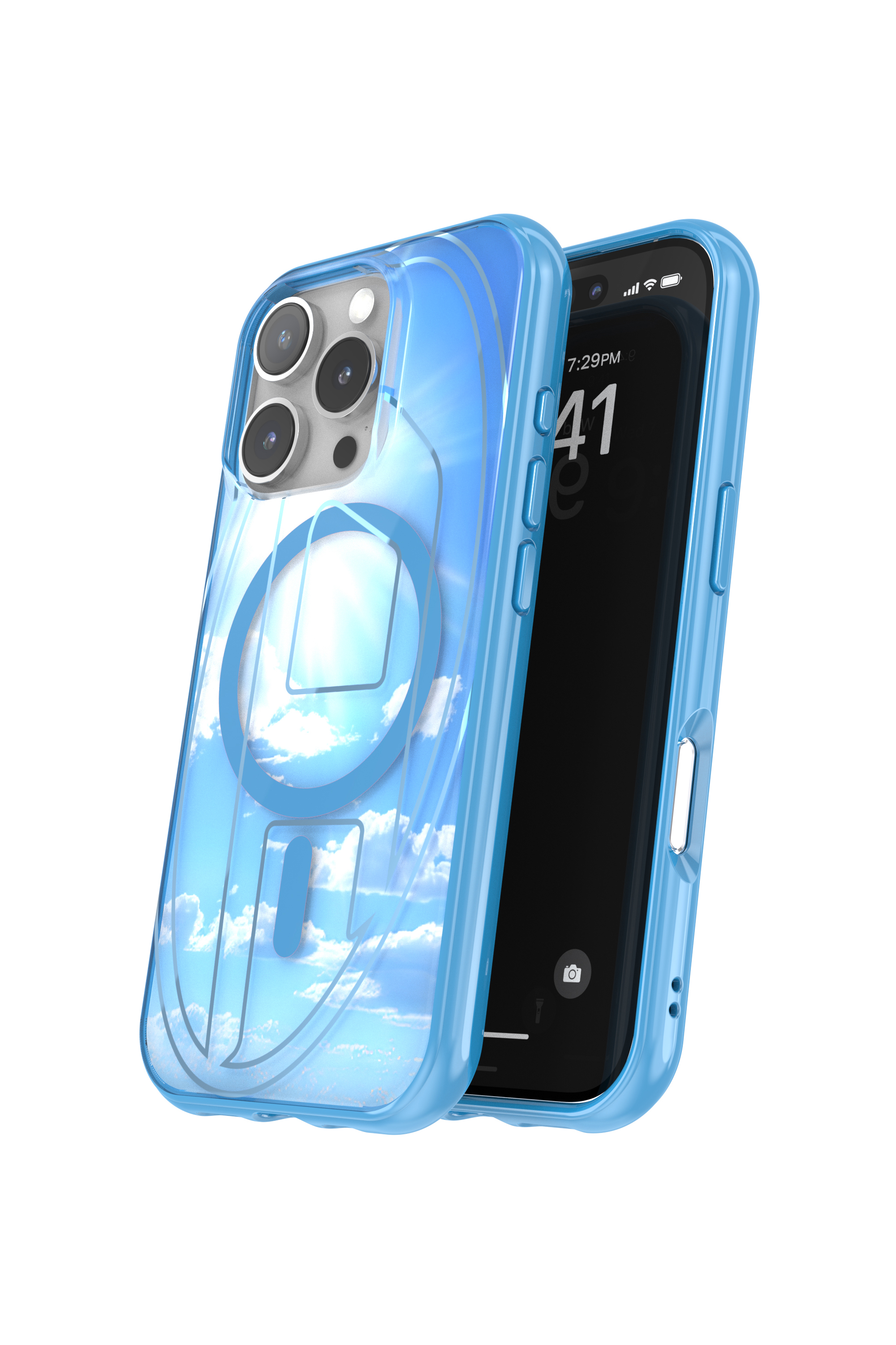 Diesel - 60253 AOP CASE, Coque Oval D avec MagSafe iPhone 16 Pro Mixte in Bleu - 3