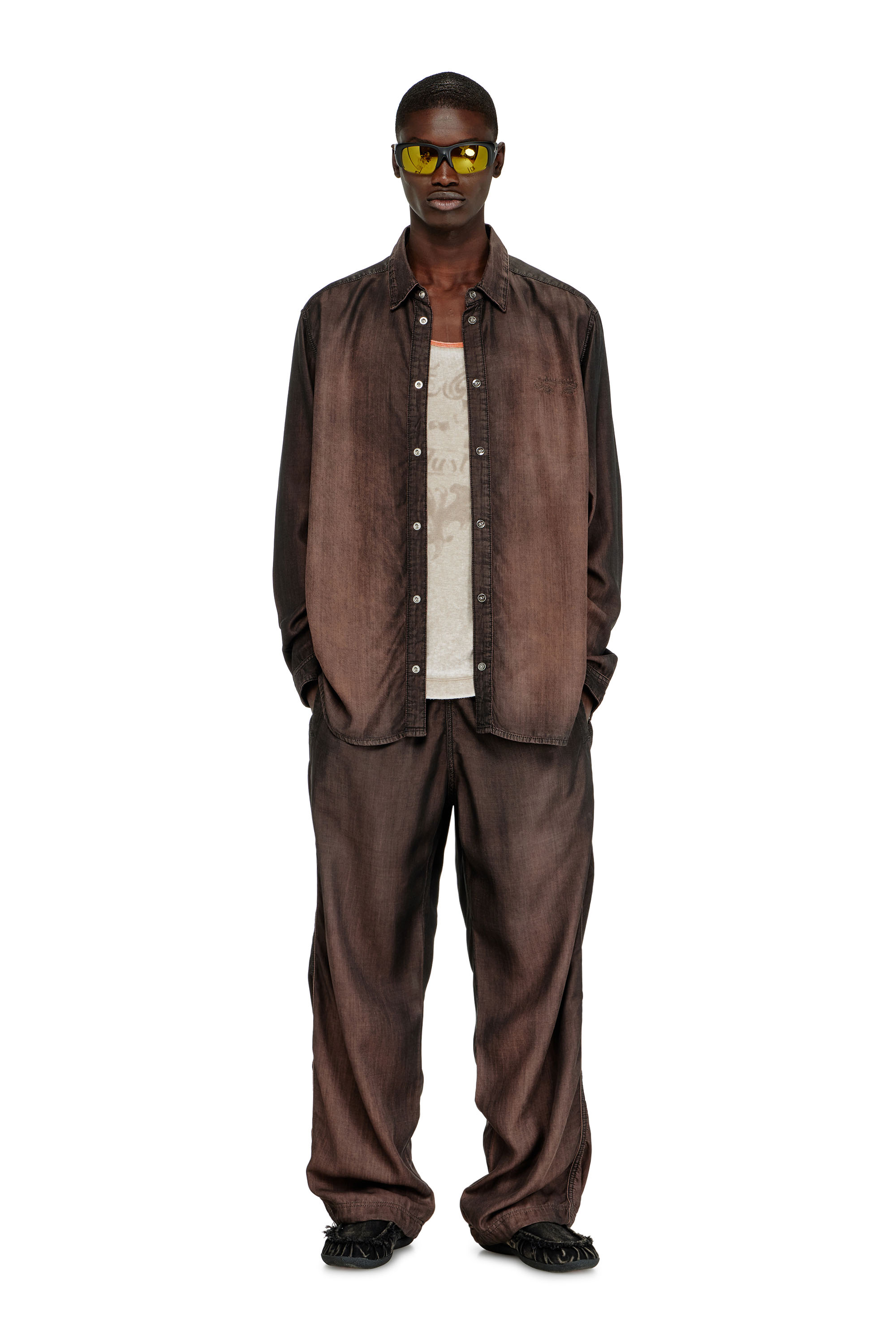 Diesel - D-SIMPLY-S16, Camicia in denim fluido spalmato Uomo in ToBeDefined - 2