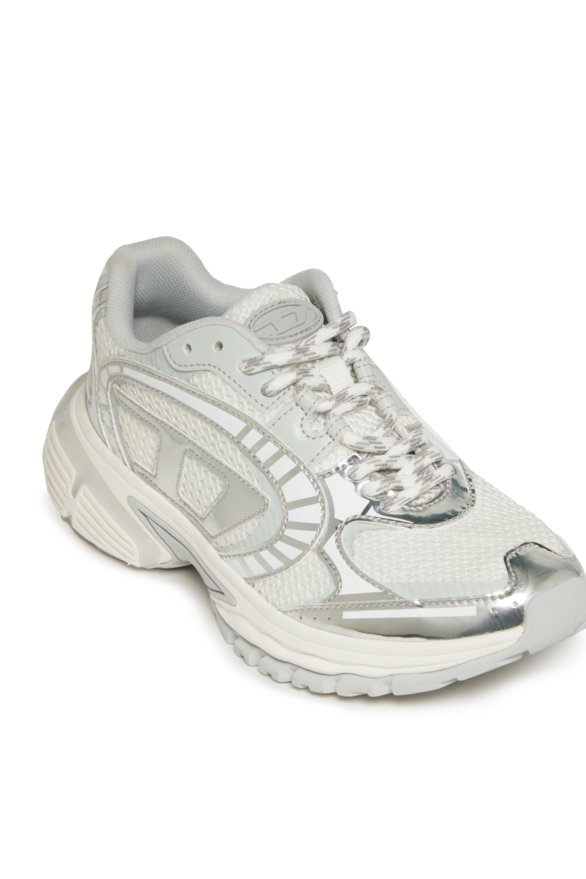 Diesel - S-PRO-V-DENSE LOW, S-Pro-V-Dense - Sneakers in nylon con logo Oval D Unisex in Bianco - 4