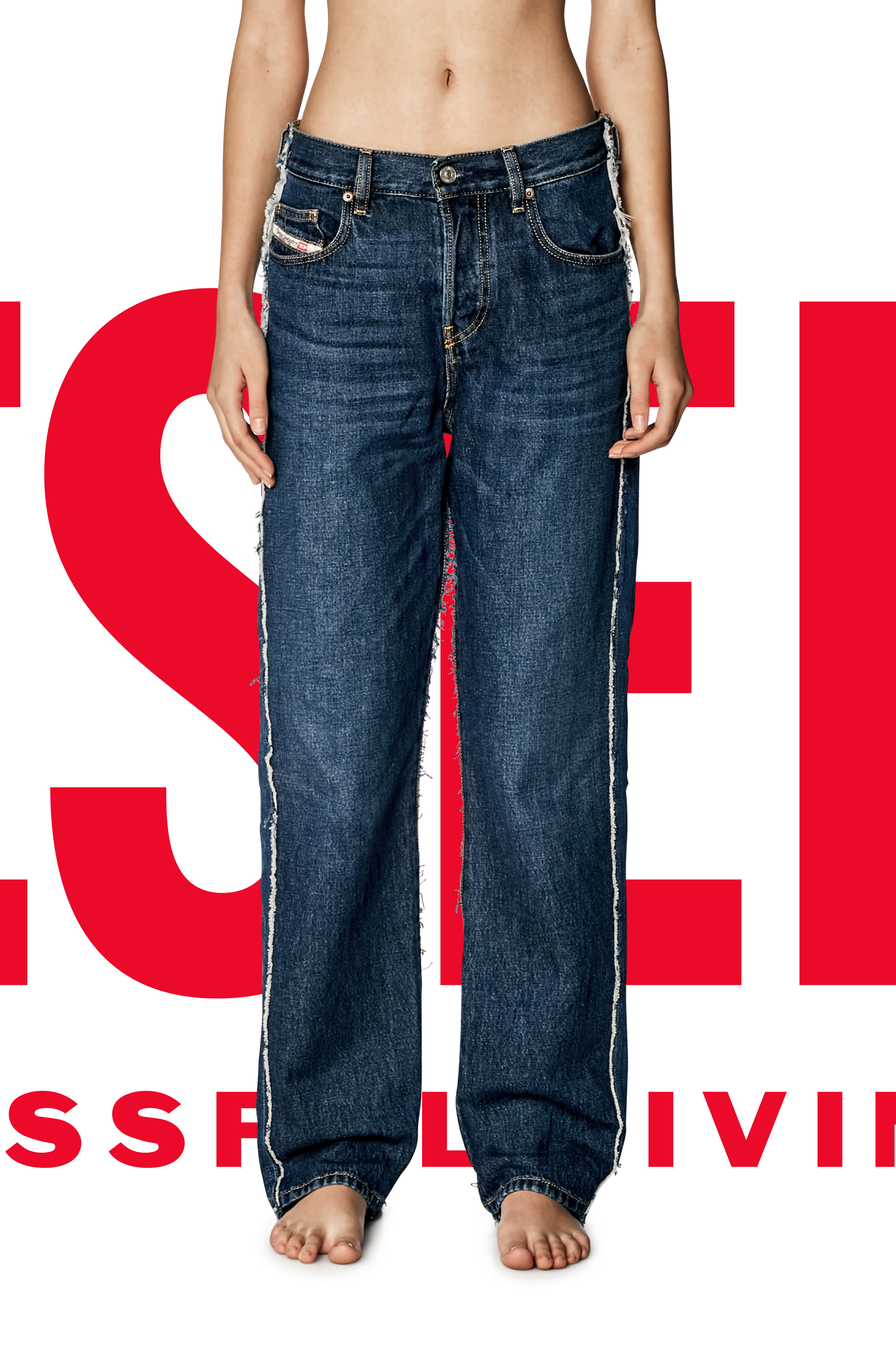 Regular Jeans Dieseloves 03 09K47, Bleu moyen Diesel - Regular Jeans Dieseloves 03 09K47 Mixte, Bleu moyen - Image 7