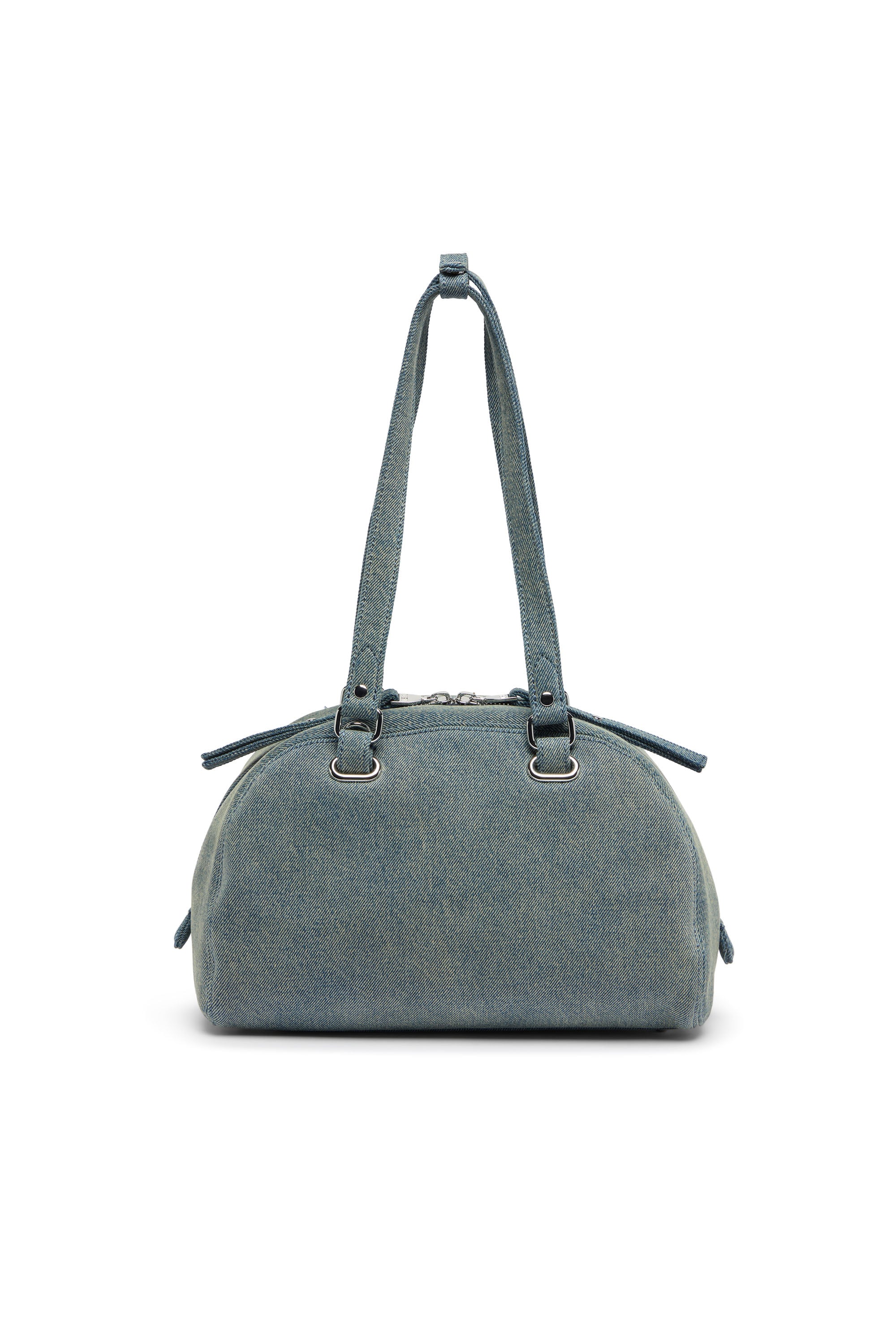 Diesel - 1DR DOME SOFT SHOULDER, 1DR Dome-Borsa a spalla in denim con logo Oval D Unisex in Blu - 3