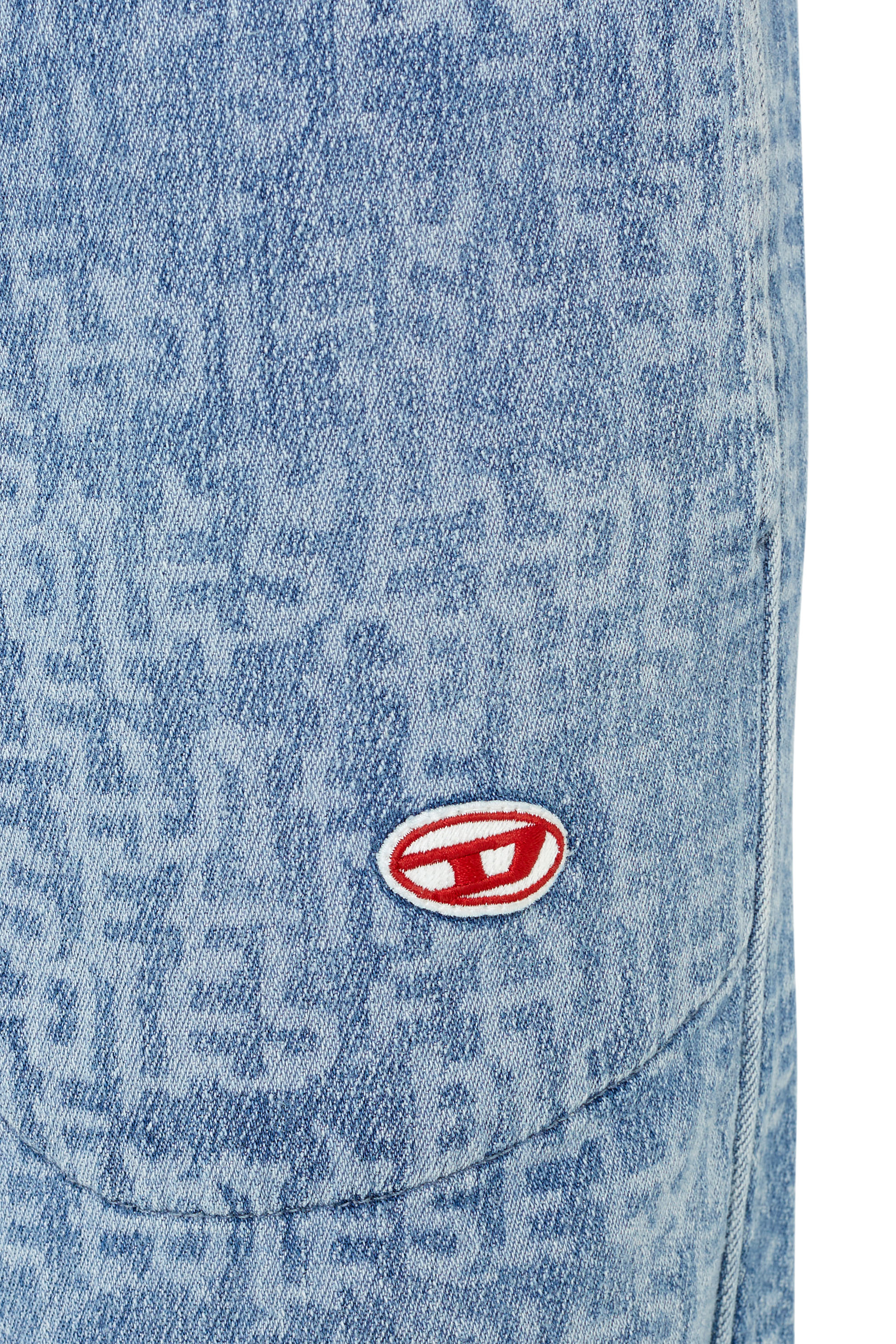 Diesel - D-Martians Track Denim 09E27 Straight, Bleu Clair - Image 3