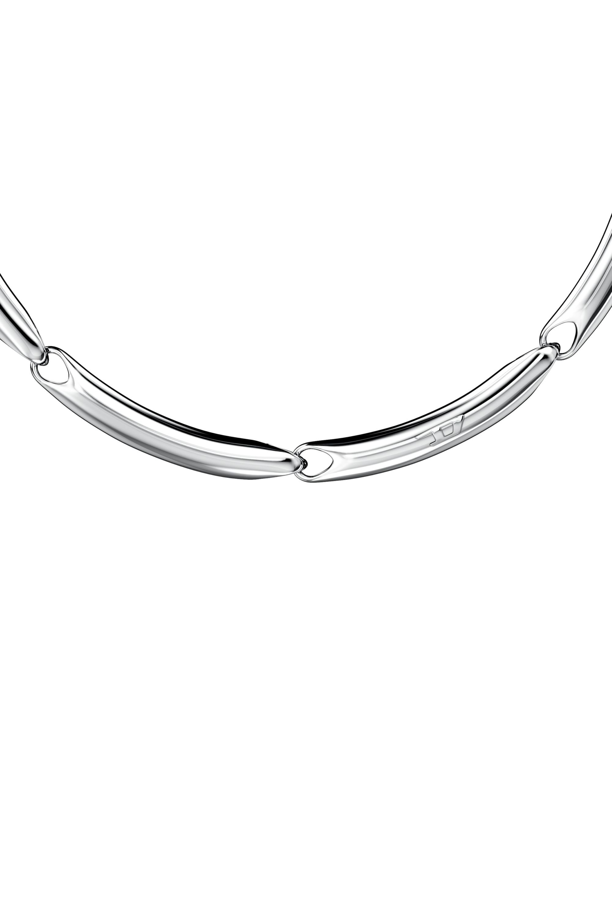 Diesel - DX1697040 JEWELLERY, Collier cha&icirc;ne en acier inoxydable Mixte in Gris argent&eacute; - 3
