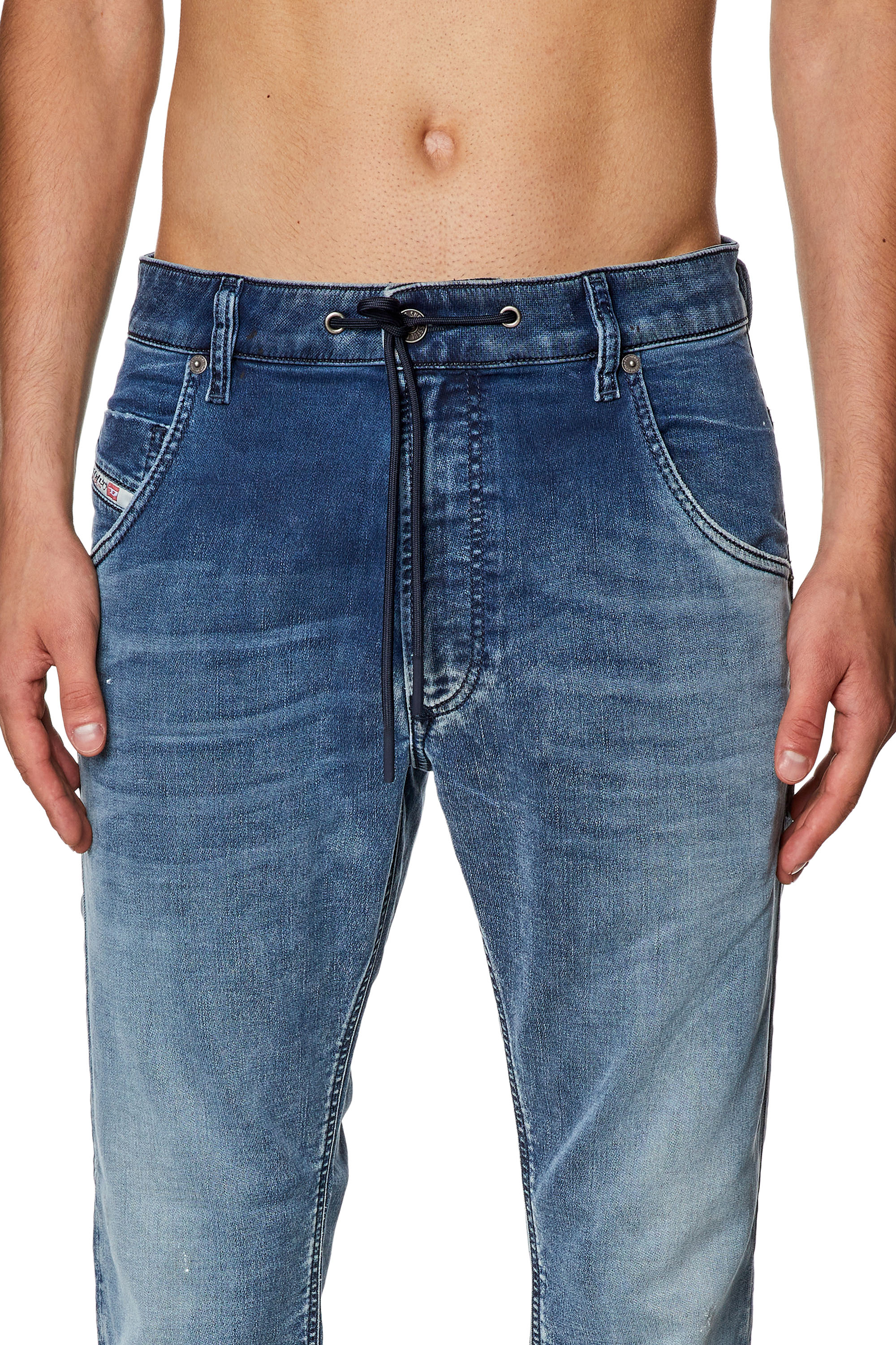 Diesel - Tapered Krooley JoggJeans® 09I75, Blu medio - Image 3