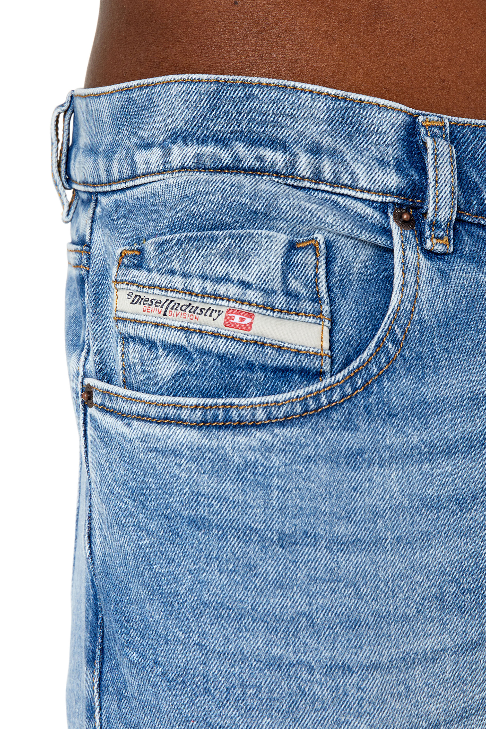 Diesel - 2019 D-STRUKT 9B92L Slim Jeans, Light Blue - Image 4
