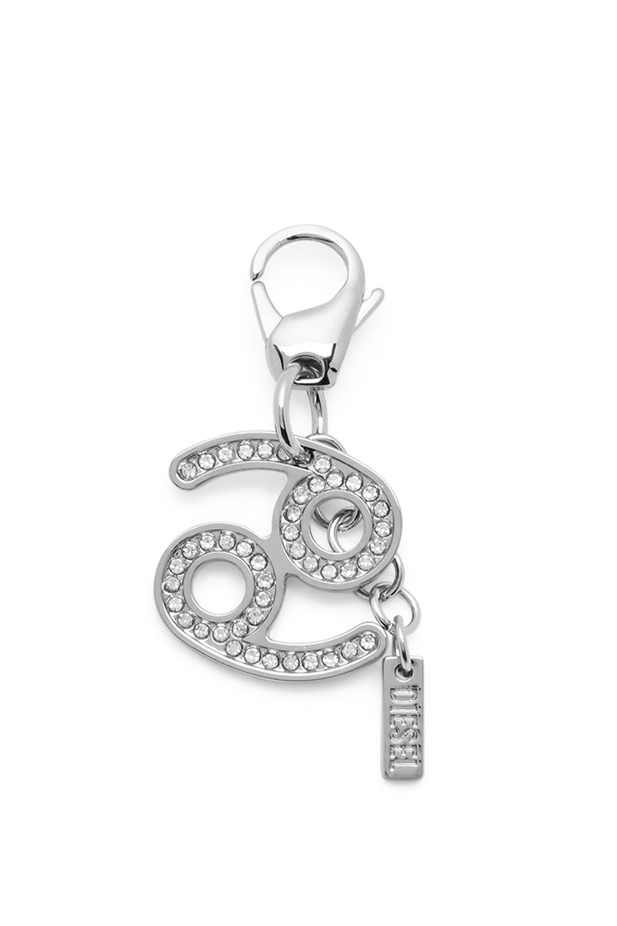 Diesel - CHARM CANCER, Charm zodiaco Cancro in metallo con strass Unisex in Argento - 1