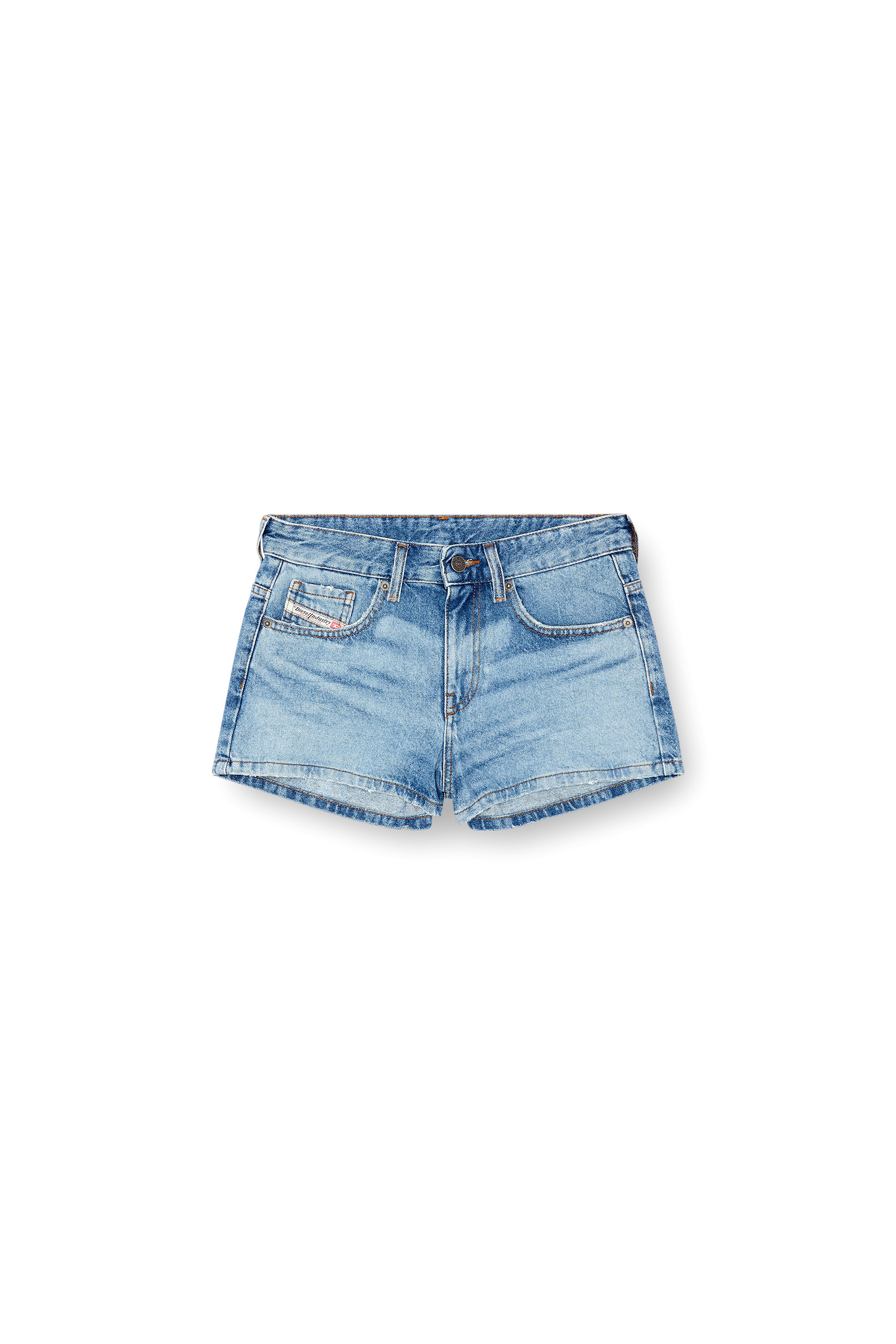 Diesel - DE-YUBA, Damen Shorts aus Denim in Hellblau - 3