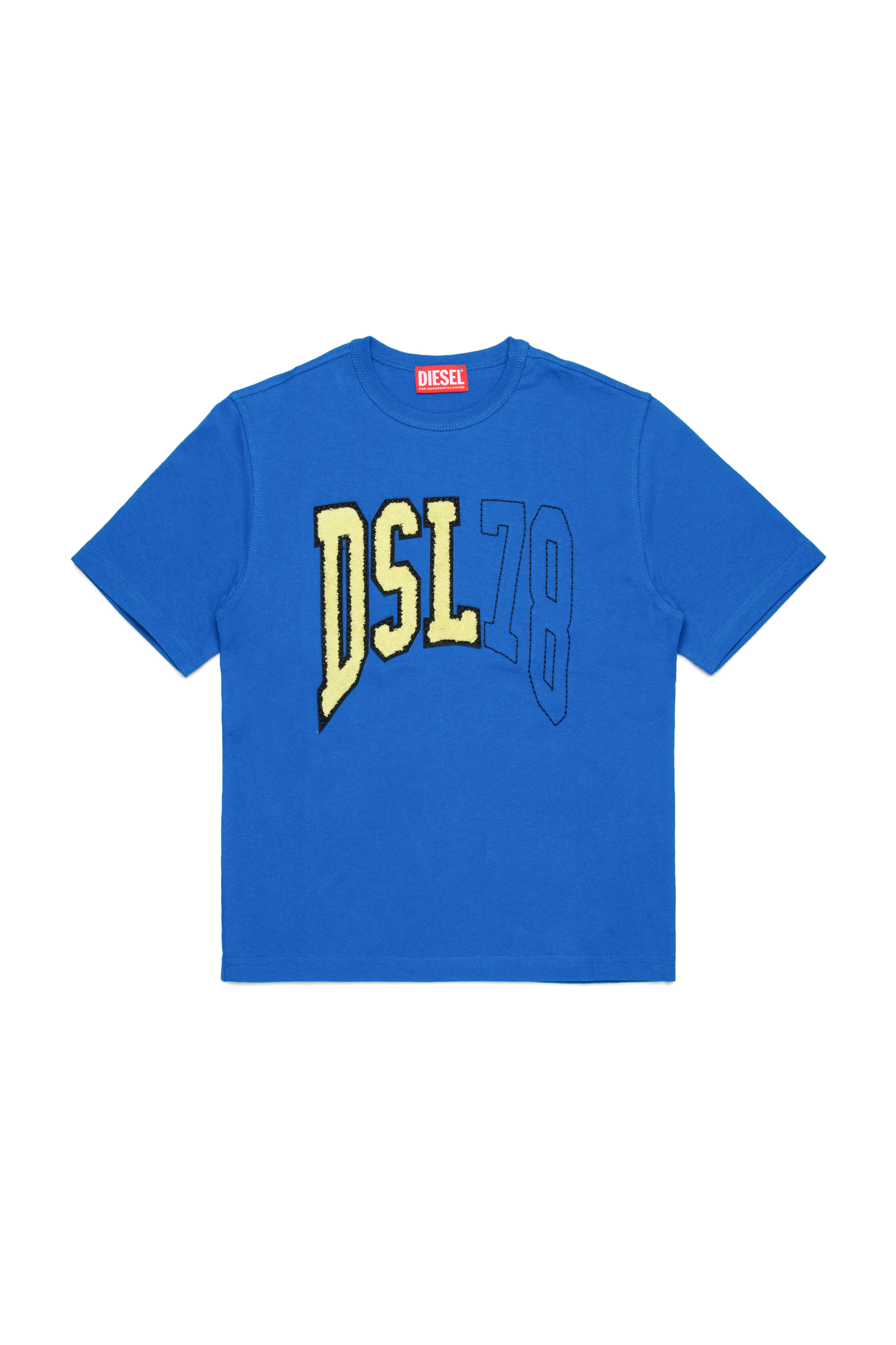 Diesel - TWASHN OVER, T-shirt avec logo universitaire DSL78 Homme in Bleu - 1