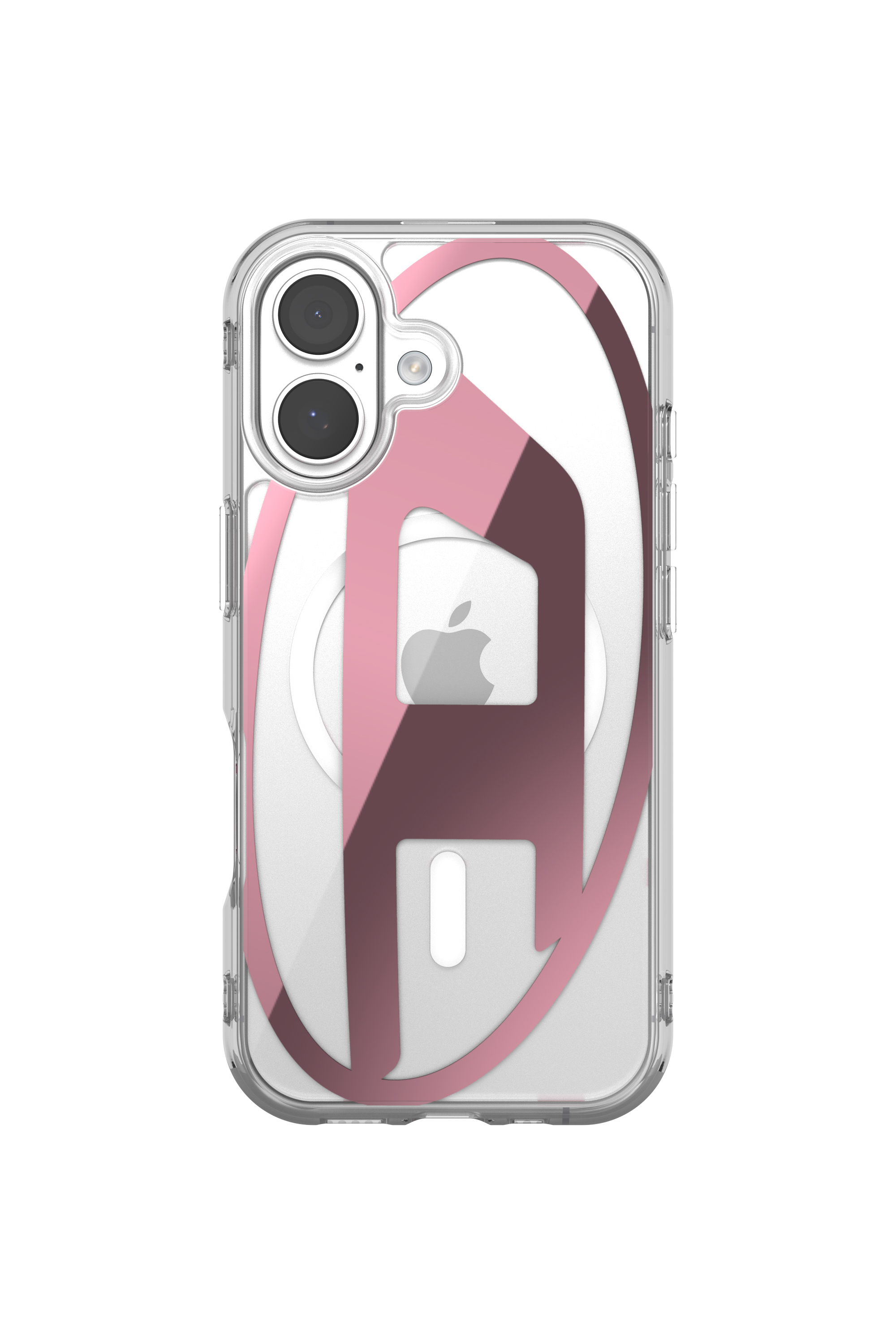 Diesel - 60419 AOP CASE, Custodia metallica Oval D con Magsafe per iPhone 17 Unisex in Rosa - 2
